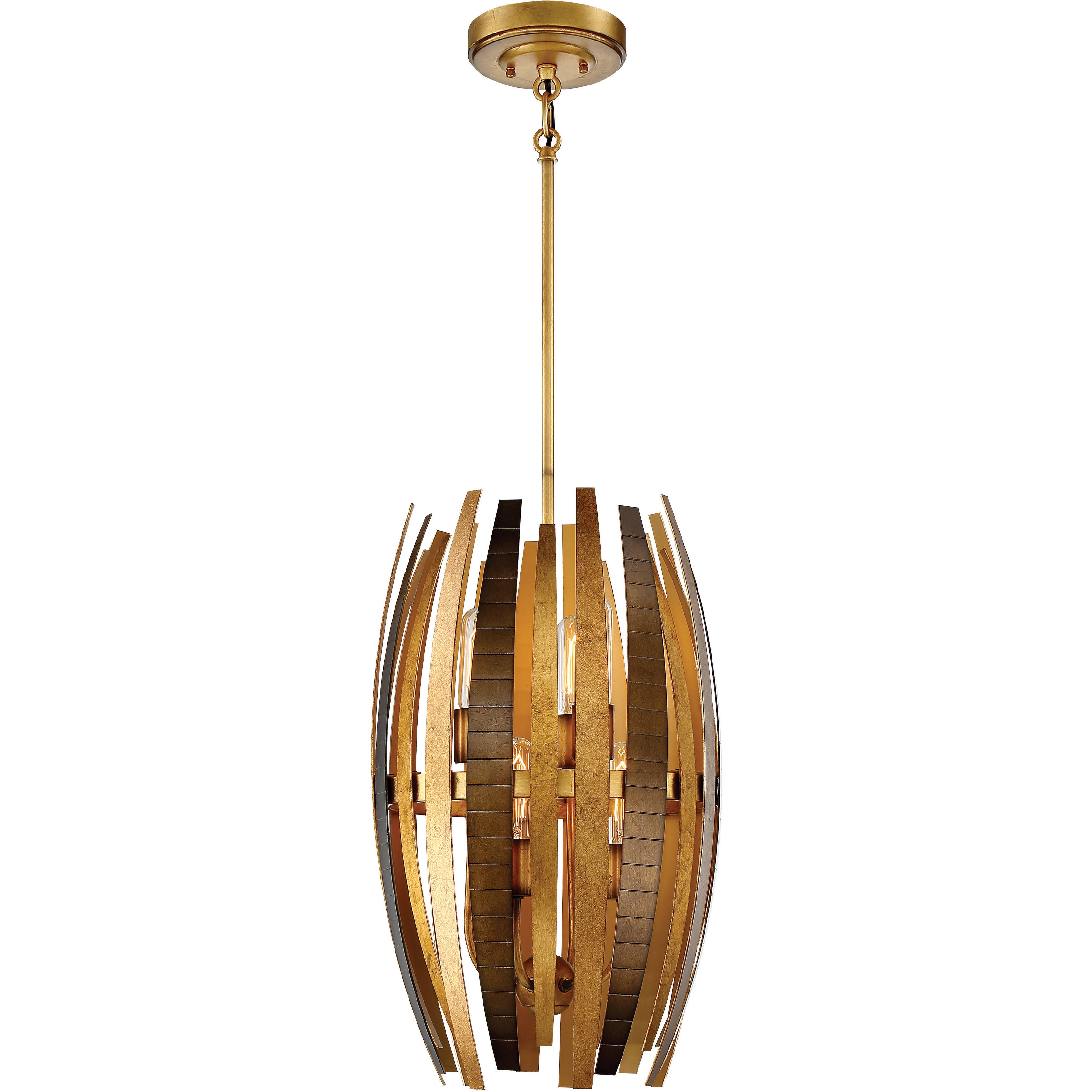 Manitou 6 Light 13.5 inch Ardor Gold Pendant Ceiling Light