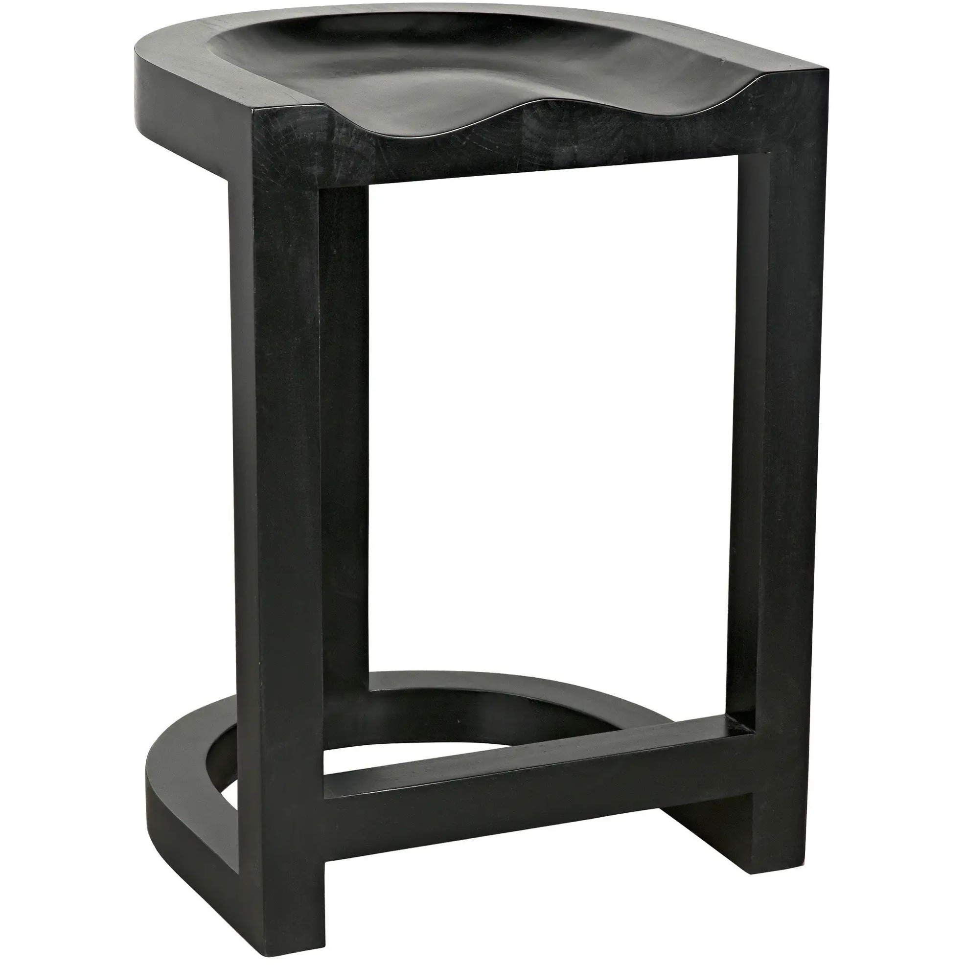 Saddle 26 inch Hand Rubbed Black Counter Stool