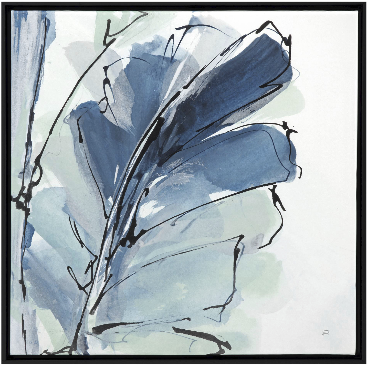 Luxe Banana Leaf Blue and Green Canvas, Propac