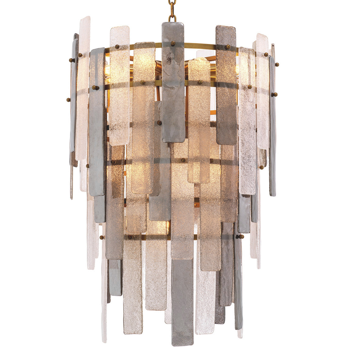 Greyson 13 Light 24.41 inch Antique Brass and Hand Blown Glass Chandelier Ceiling Light