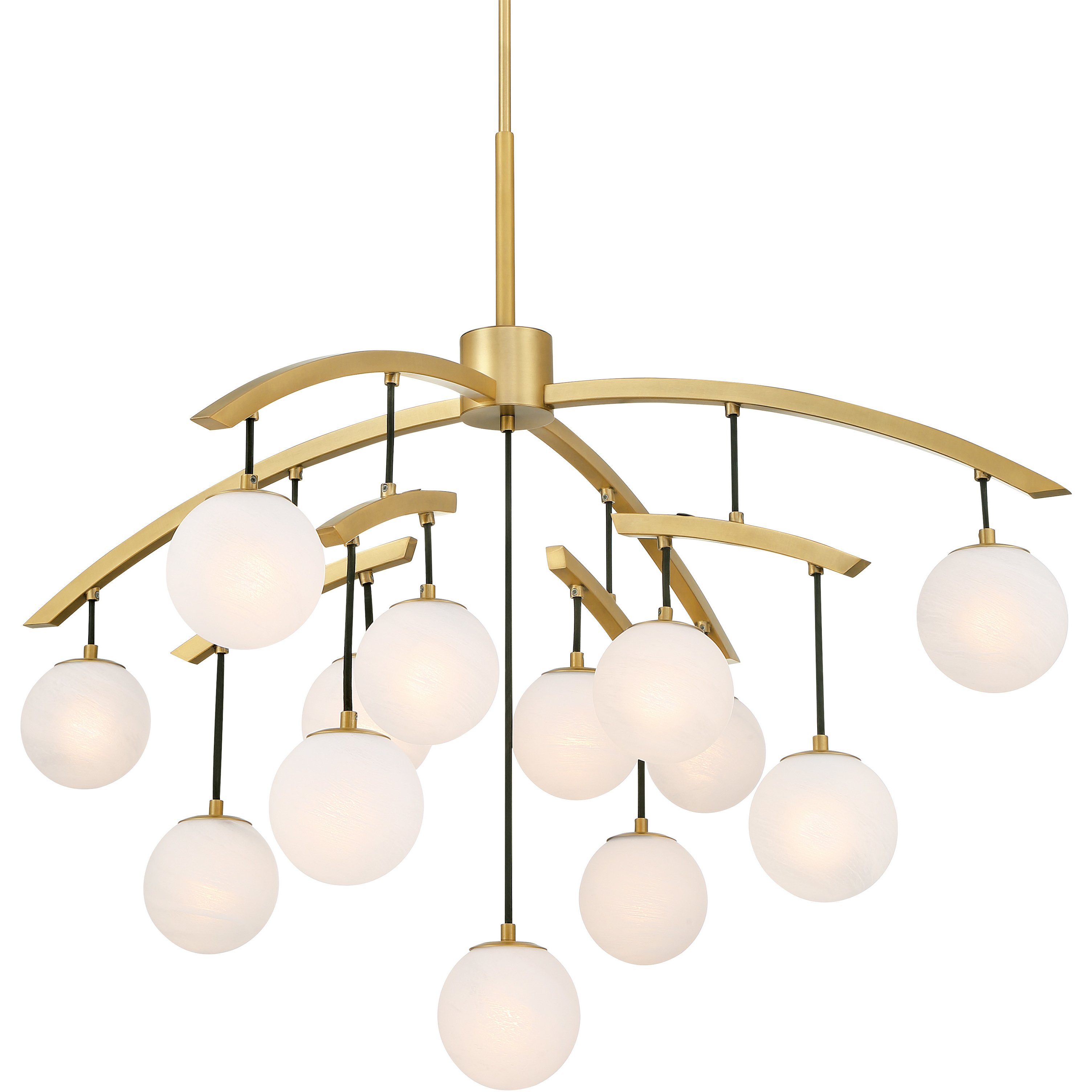 Curven 13 Light 42 inch Legacy Brass Chandelier Ceiling Light