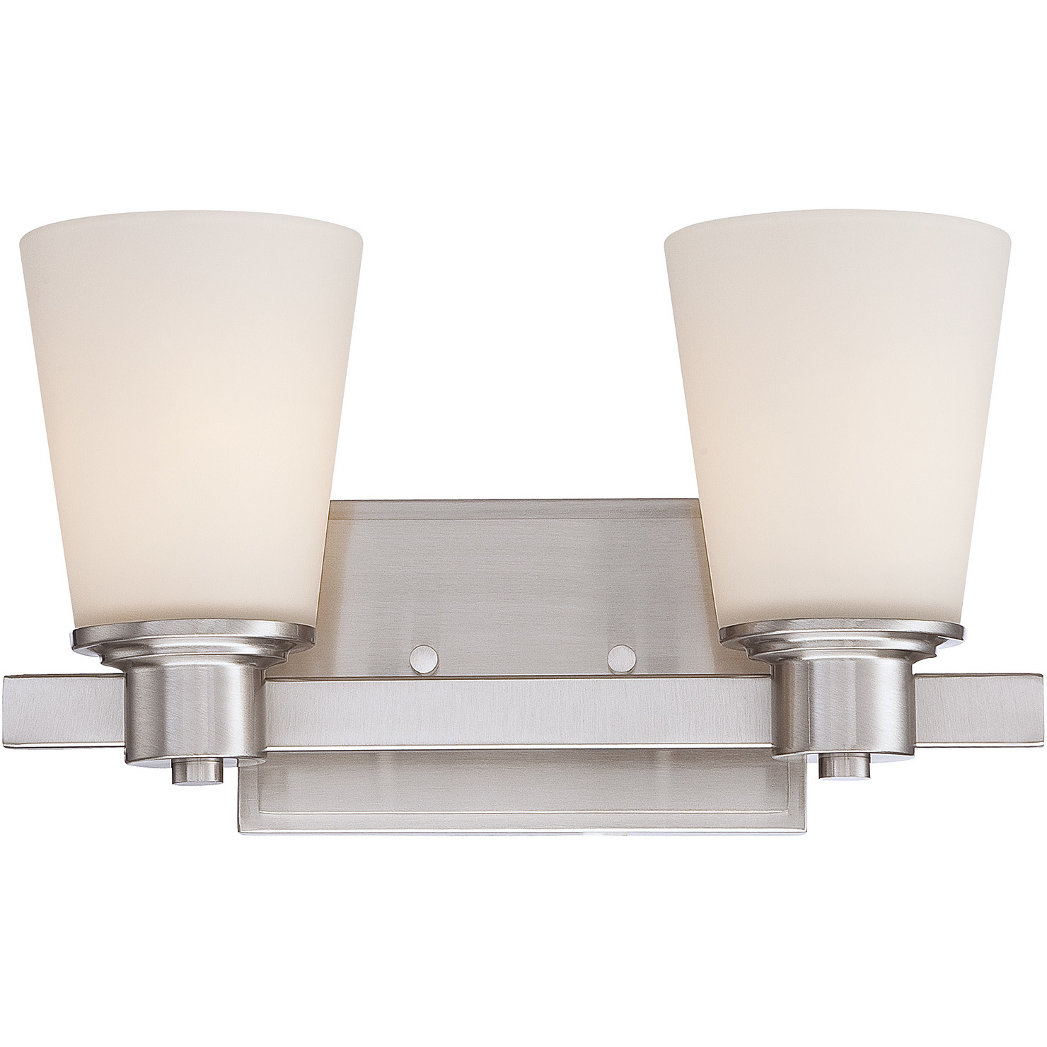 Fontaine 2 Light 14.25 inch Satin Nickel Vanity Light Wall Light, Essentials