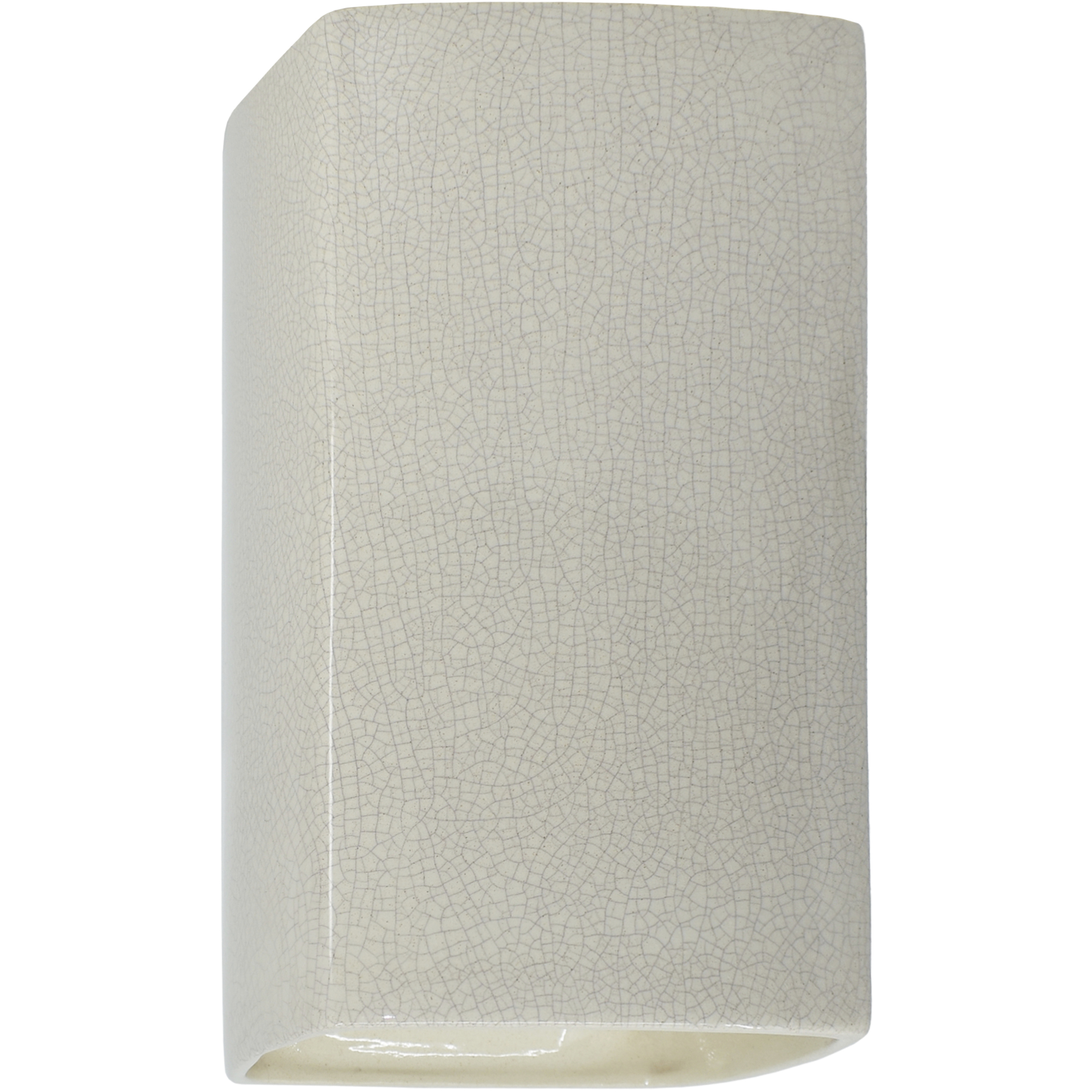Ambiance Rectangle LED 5.25 inch White Crackle Wall Sconce Wall Light, Small