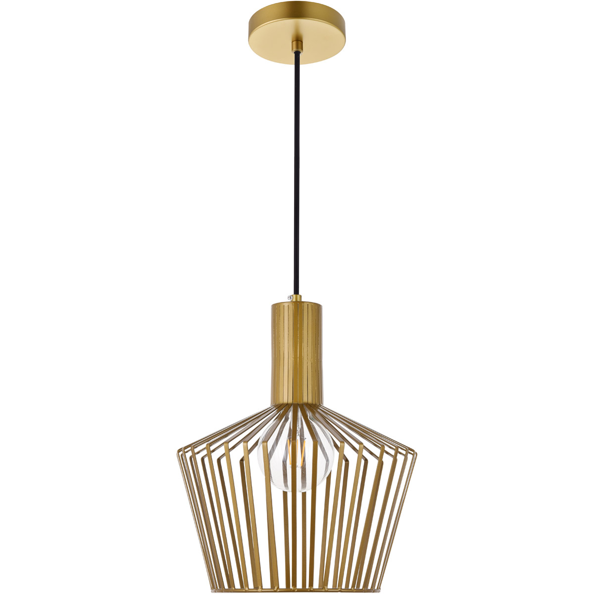 Ronnie 1 Light 11.6 inch Brass Pendant Ceiling Light