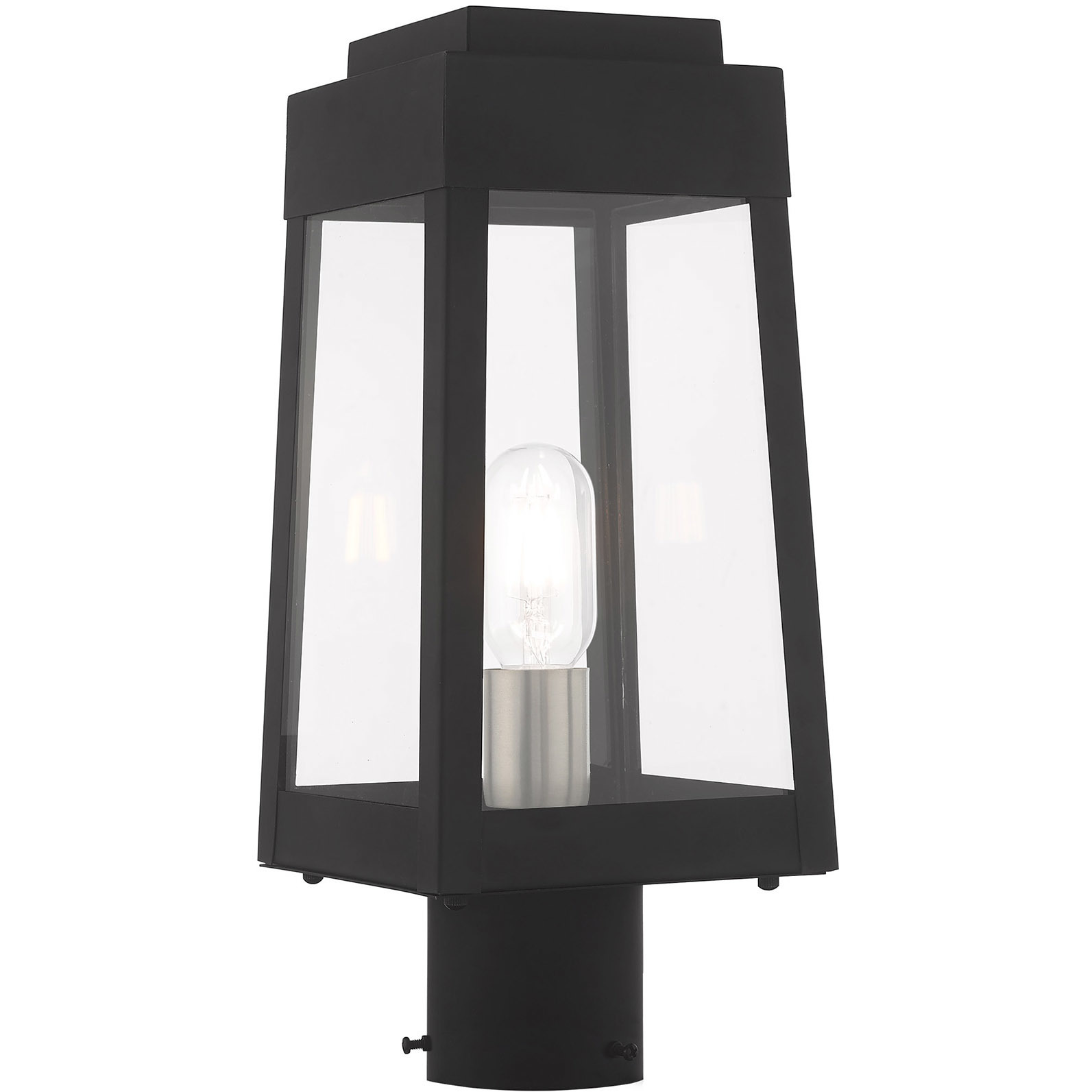Oslo 1 Light 15 inch Black Outdoor Post Top Lantern