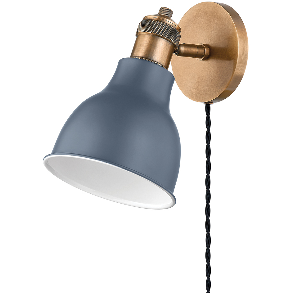 Makin 1 Light 6 inch Patina Brass Plug-in Sconce Wall Light