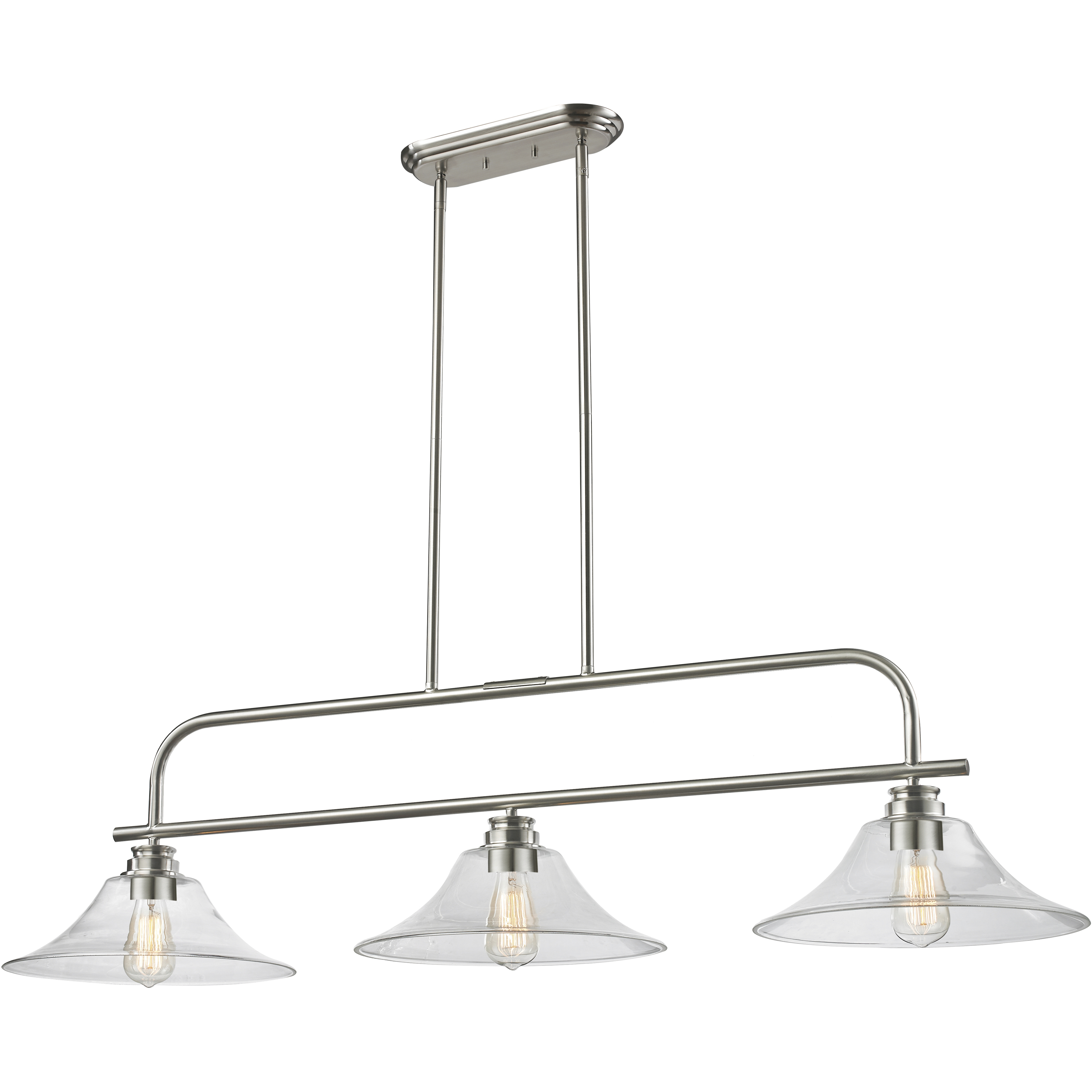 Annora 3 Light 52 inch Brushed Nickel Billiard Ceiling Light