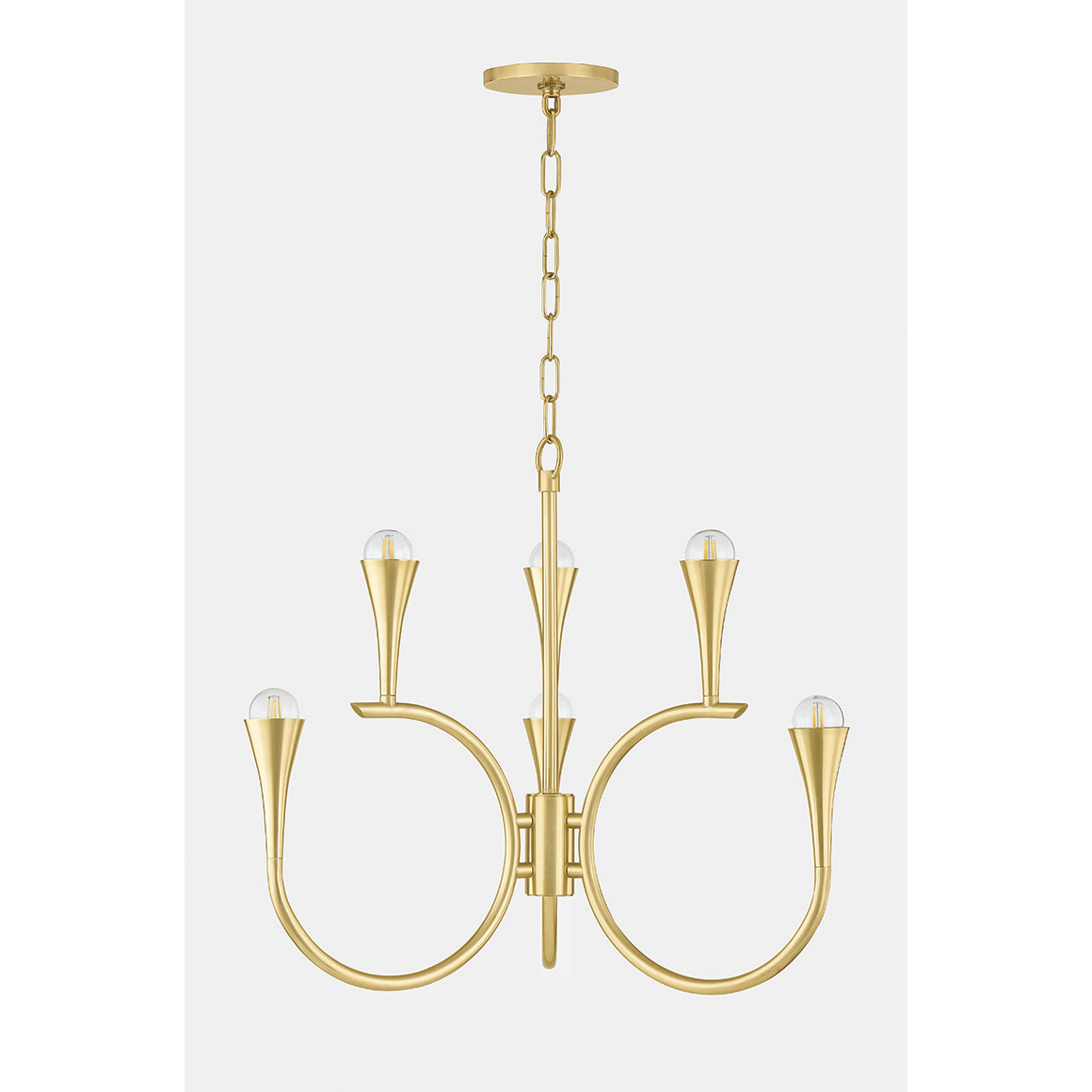 Mitzi H929806-AGB Aviana 6 Light 27 inch Aged Brass Chandelier Ceiling ...
