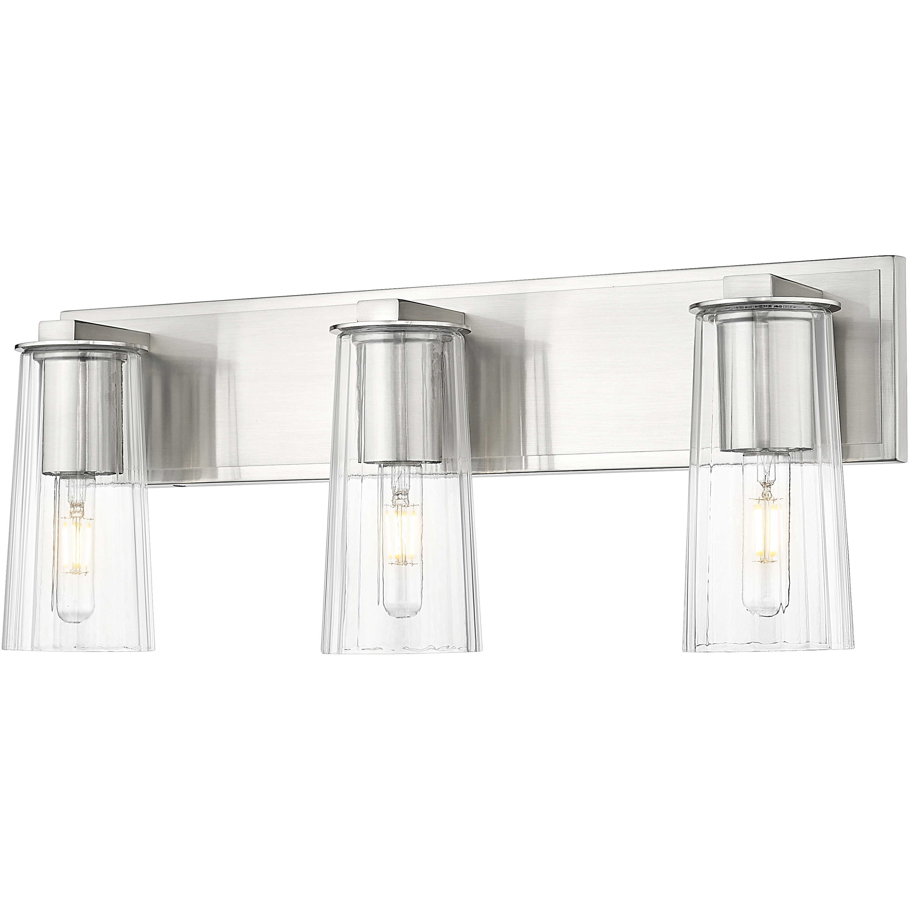 Titus 3 Light 24 inch Brushed Nickel Bath Vanity Light Wall Light