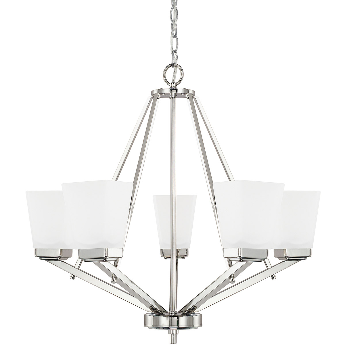 Baxley 5 Light 26 inch Polished Nickel Chandelier Ceiling Light