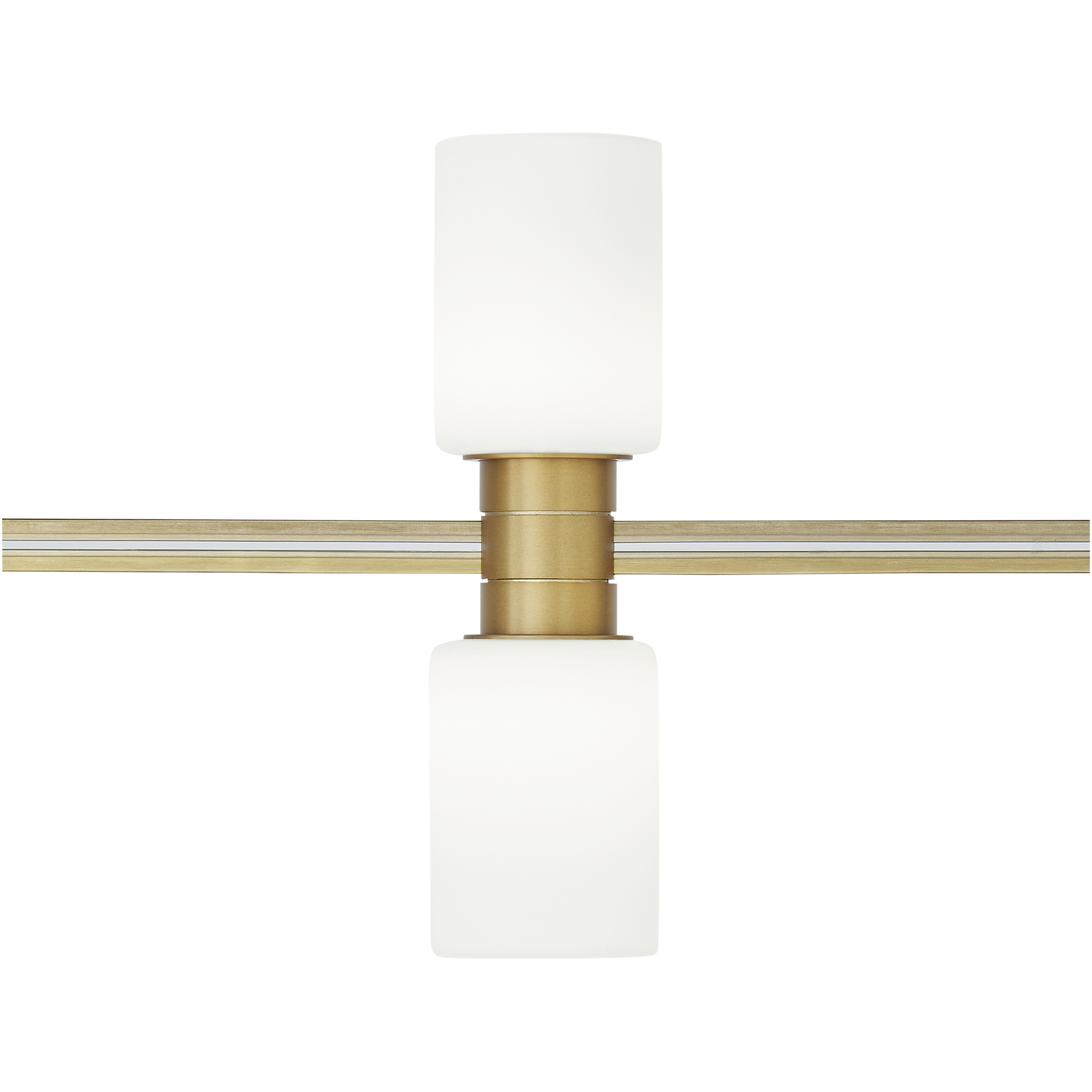Sean Lavin Modern Aged Brass Low-Voltage Track Head Ceiling Light, Integrated LED
