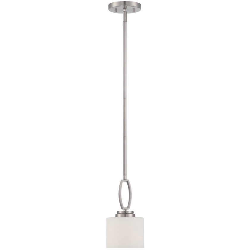 Axel 1 Light 5.25 inch Satin Platinum Mini Pendant Ceiling Light