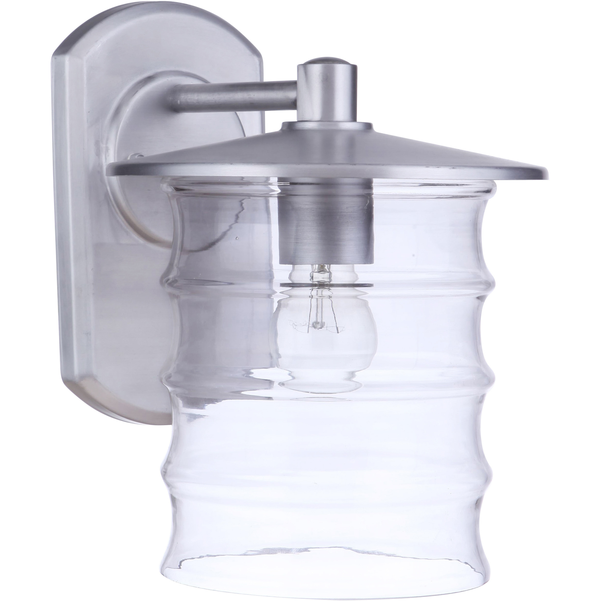 Canon Outdoor Wall Mount in Satin Aluminum, Large