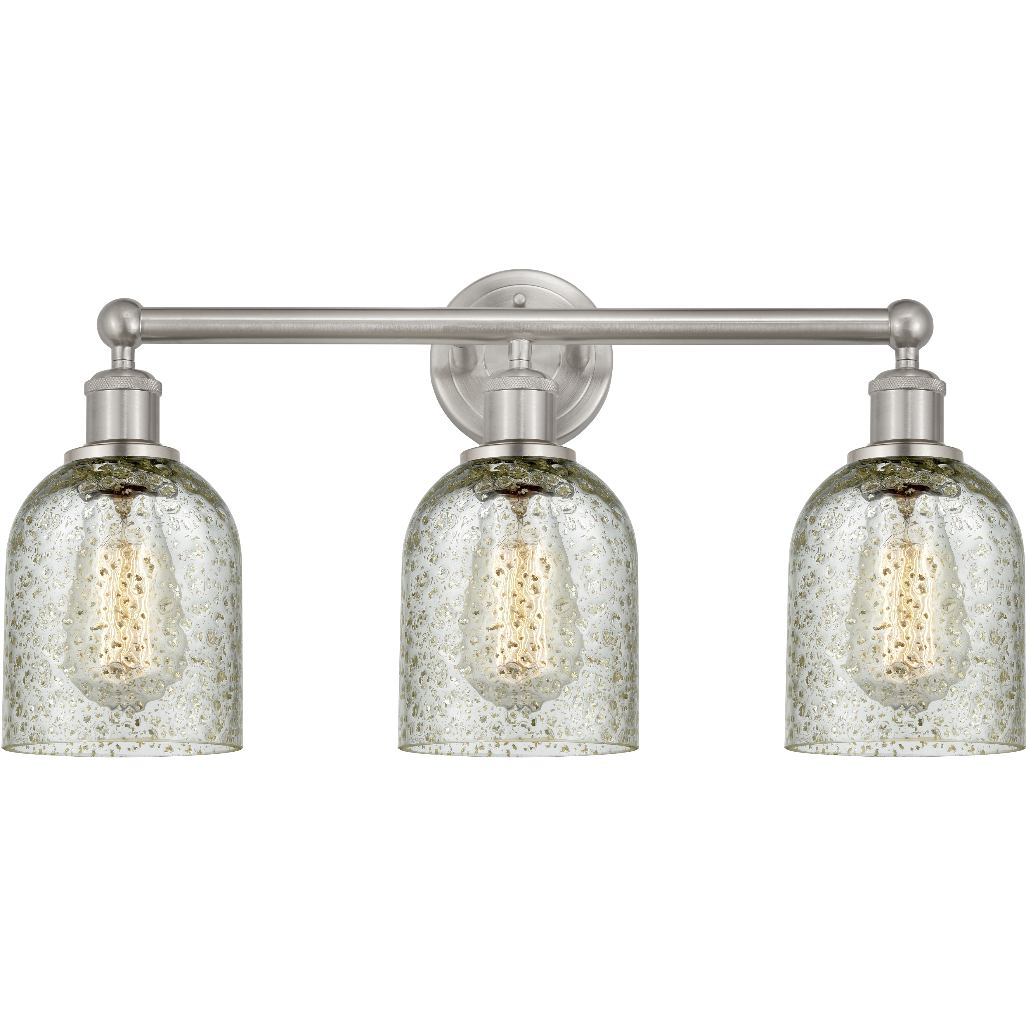 Edison Caledonia 3 Light 23 inch Brushed Satin Nickel Bath Vanity Light Wall Light in Mica Glass