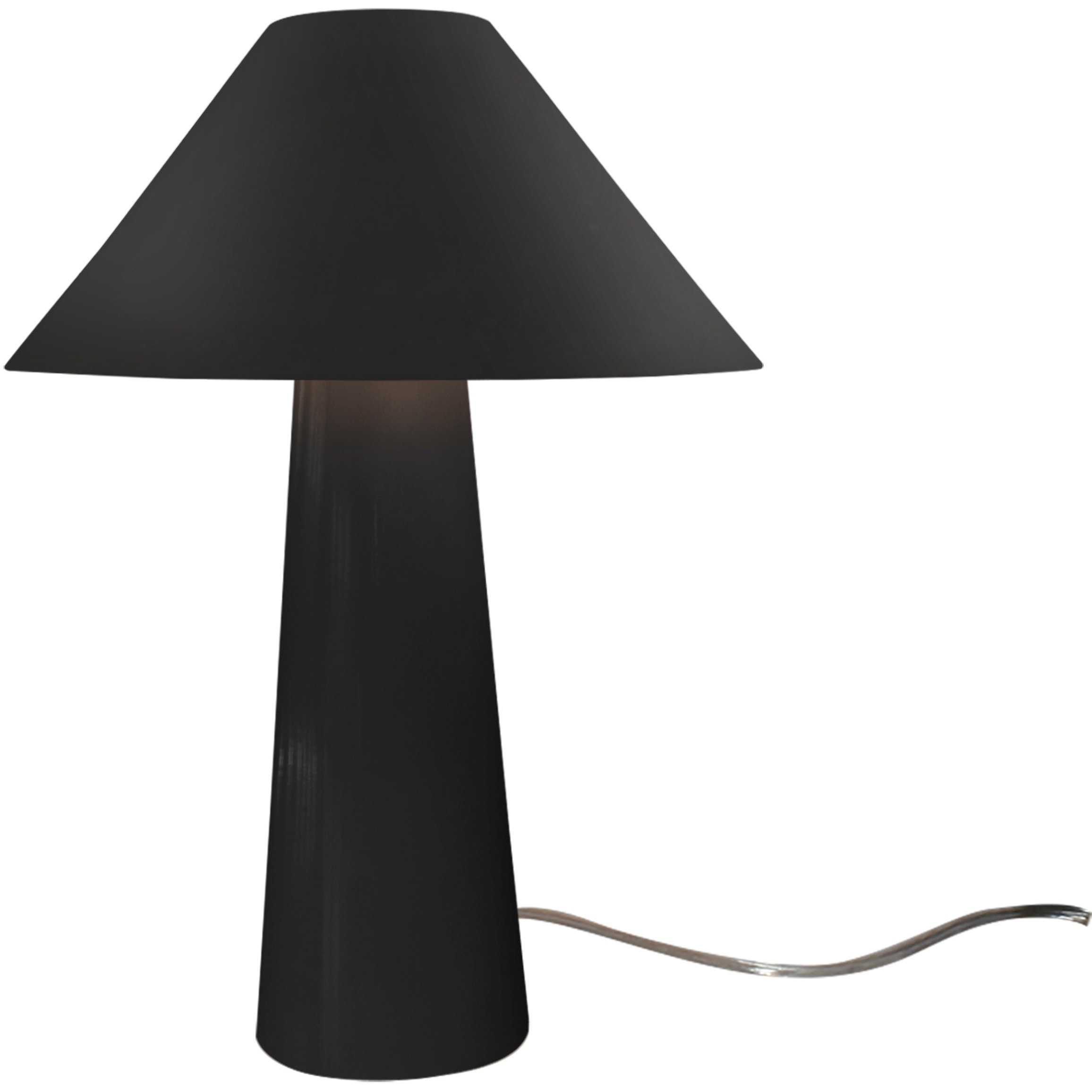 Portable 21.5 inch 60.00 watt Gloss Black and Brushed Brass Portable Lamp Portable Light
