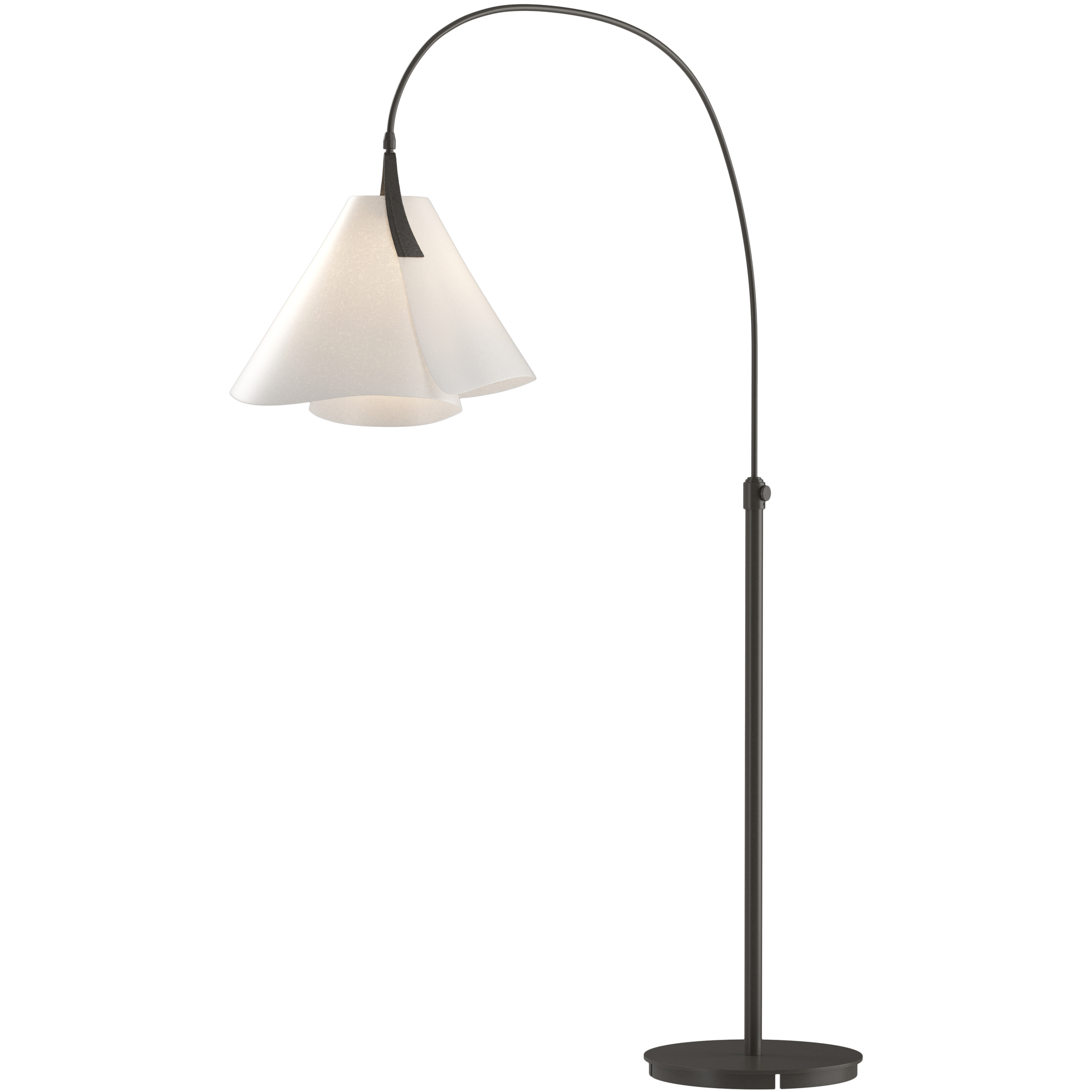 Mobius 66.3 inch 100 watt Dark Smoke Arc Floor Lamp Portable Light in Spun Frost