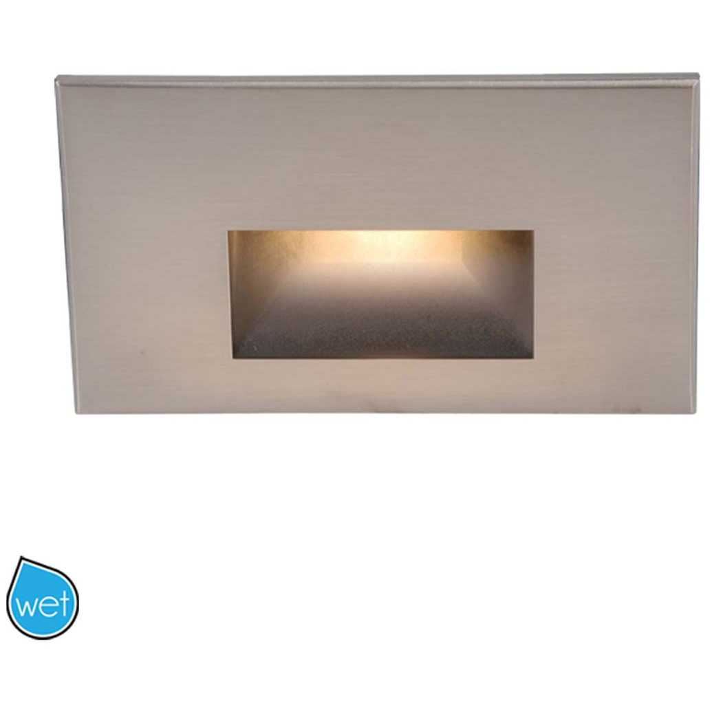 LEDme Step and Wall Lights 277 3.9 watt Brushed Nickel Step Light in Red, LED, 22.62 inch