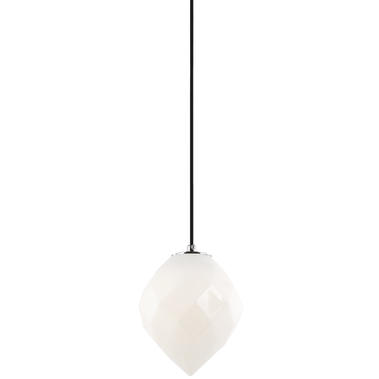 Gemma 1 Light 5.5 inch White Pendant Ceiling Light in Opal