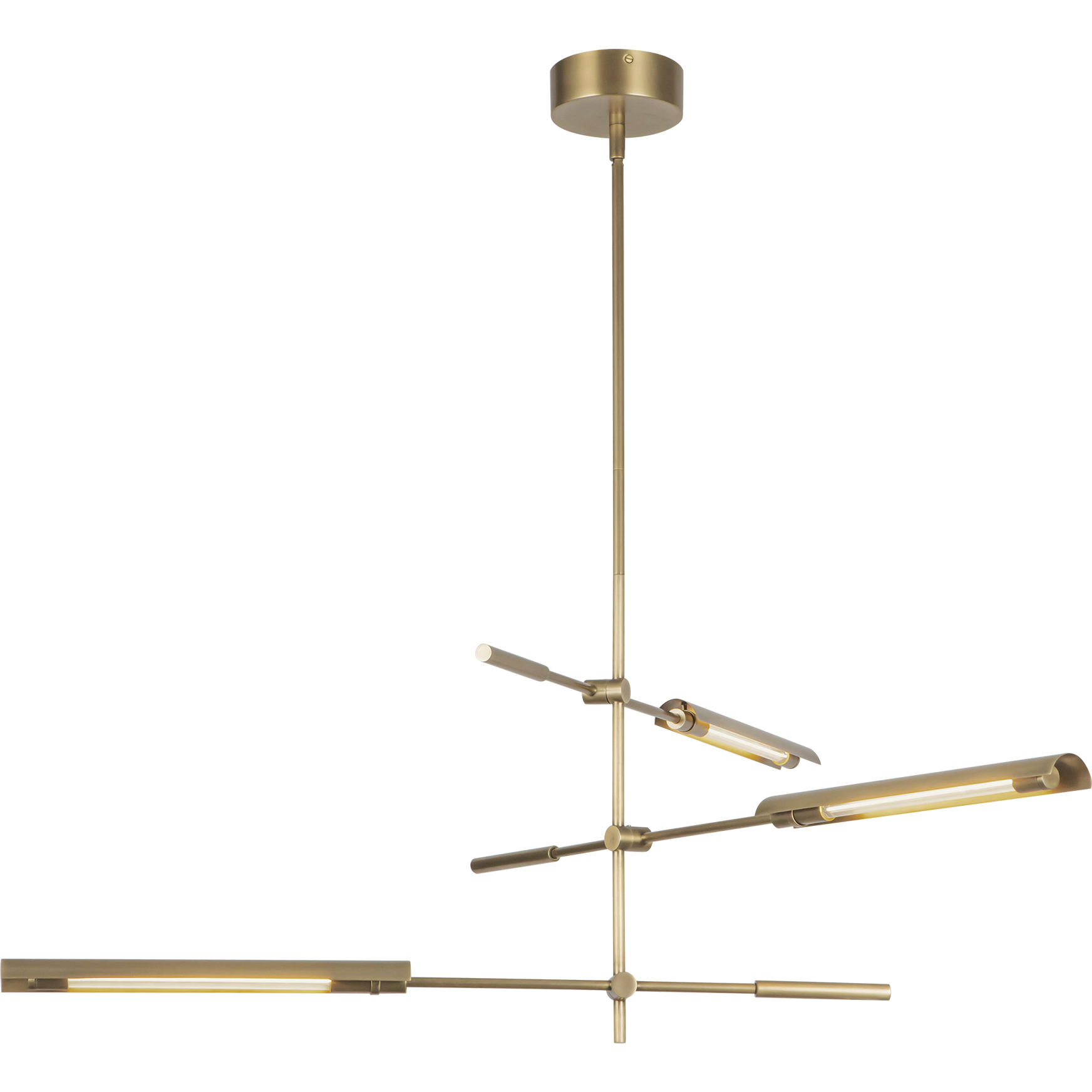 Astrid LED 43.88 inch Metal Shade/Vintage Brass Multi Pendant Ceiling Light