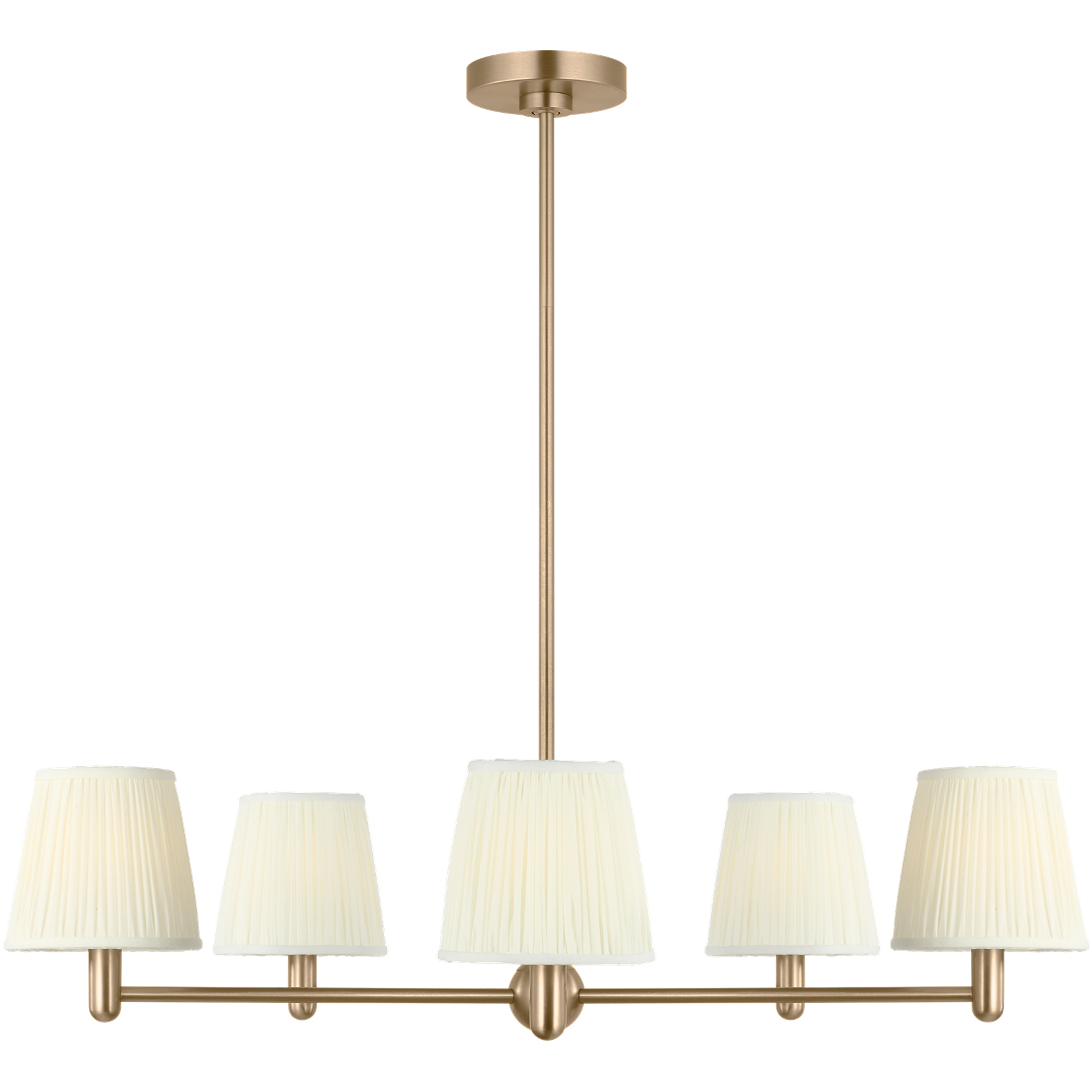 Vilera LED 33.25 inch Satin Brass Chandelier Ceiling Light