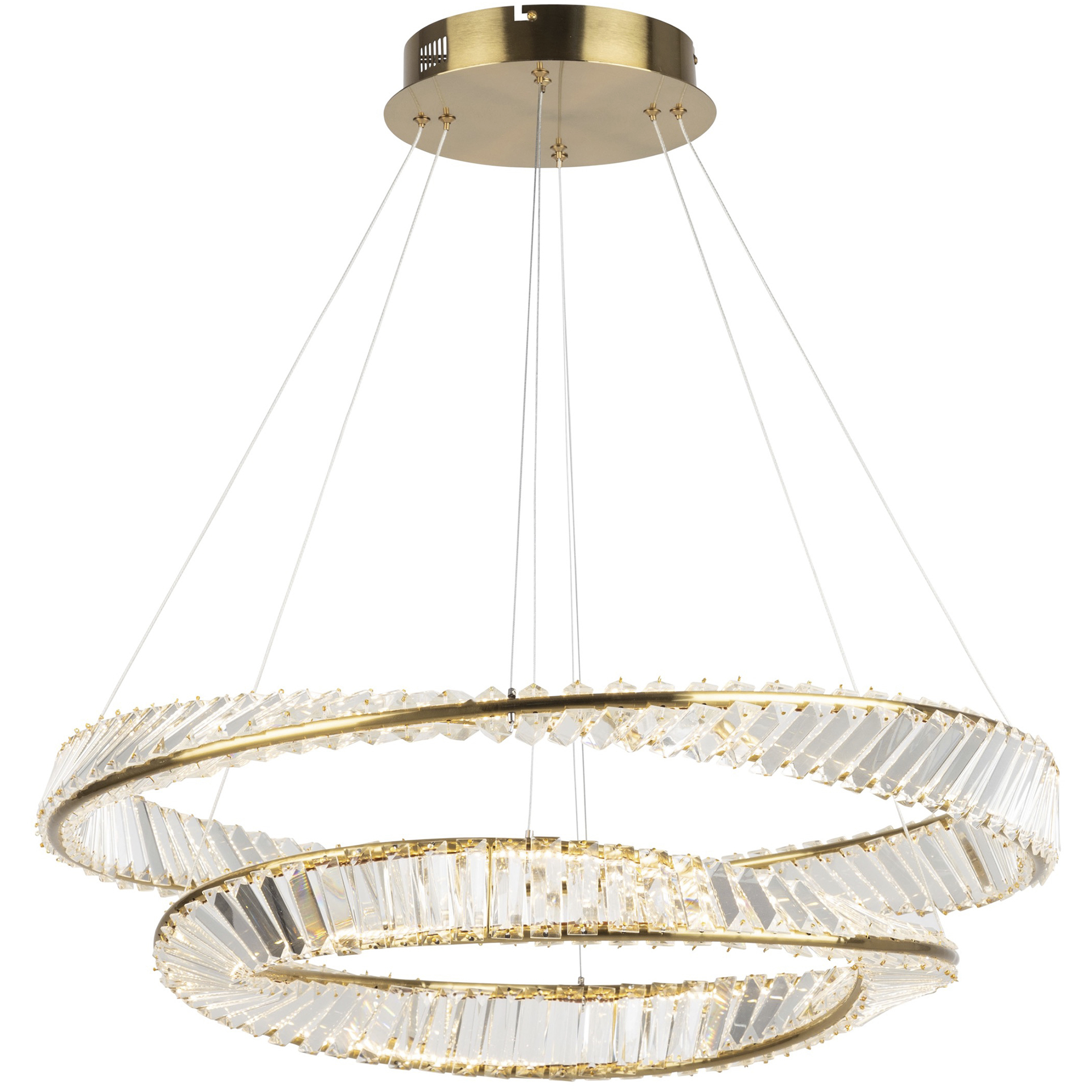 Stella 31.5 inch Brushed Brass Down Chandelier Ceiling Light