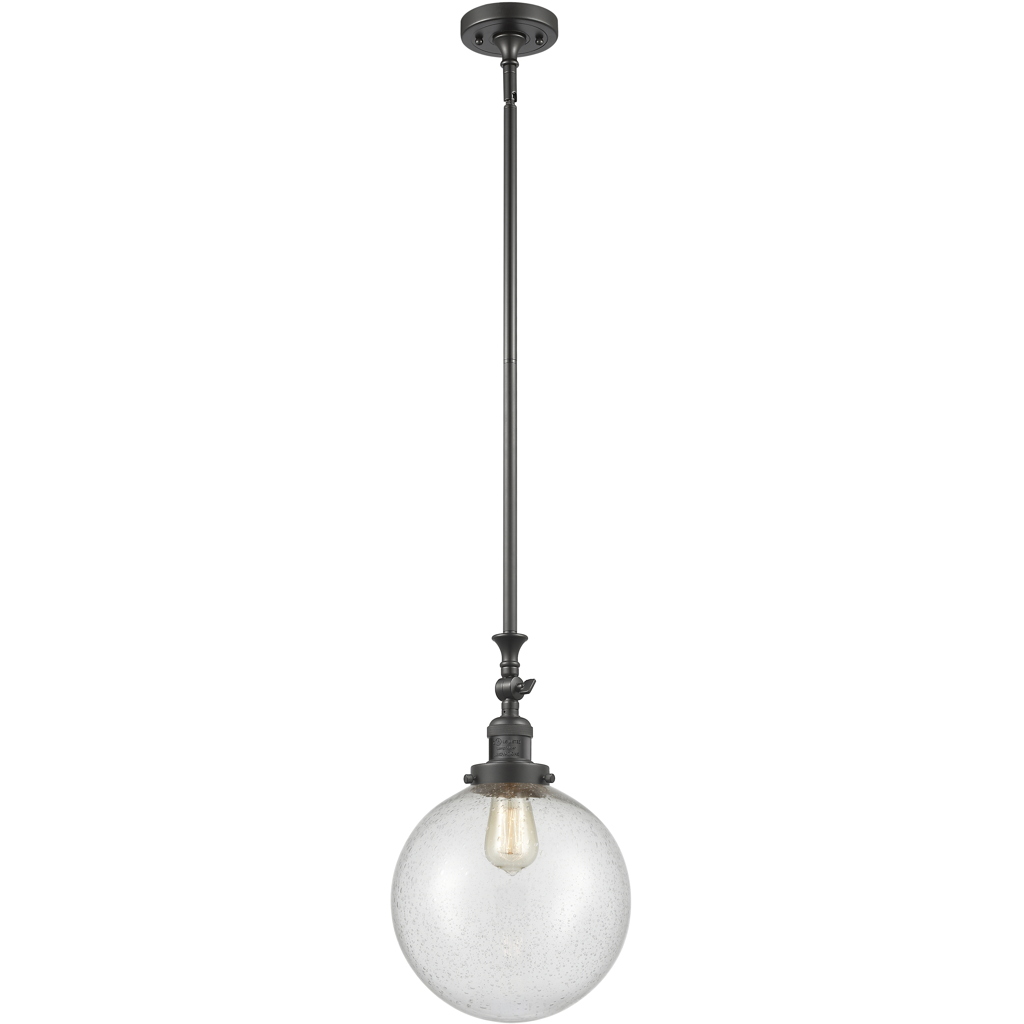 Franklin Restoration Beacon 1 Light 10 inch Oil Rubbed Bronze Mini Pendant Ceiling Light in Incandescent, Seedy, Franklin Restoration