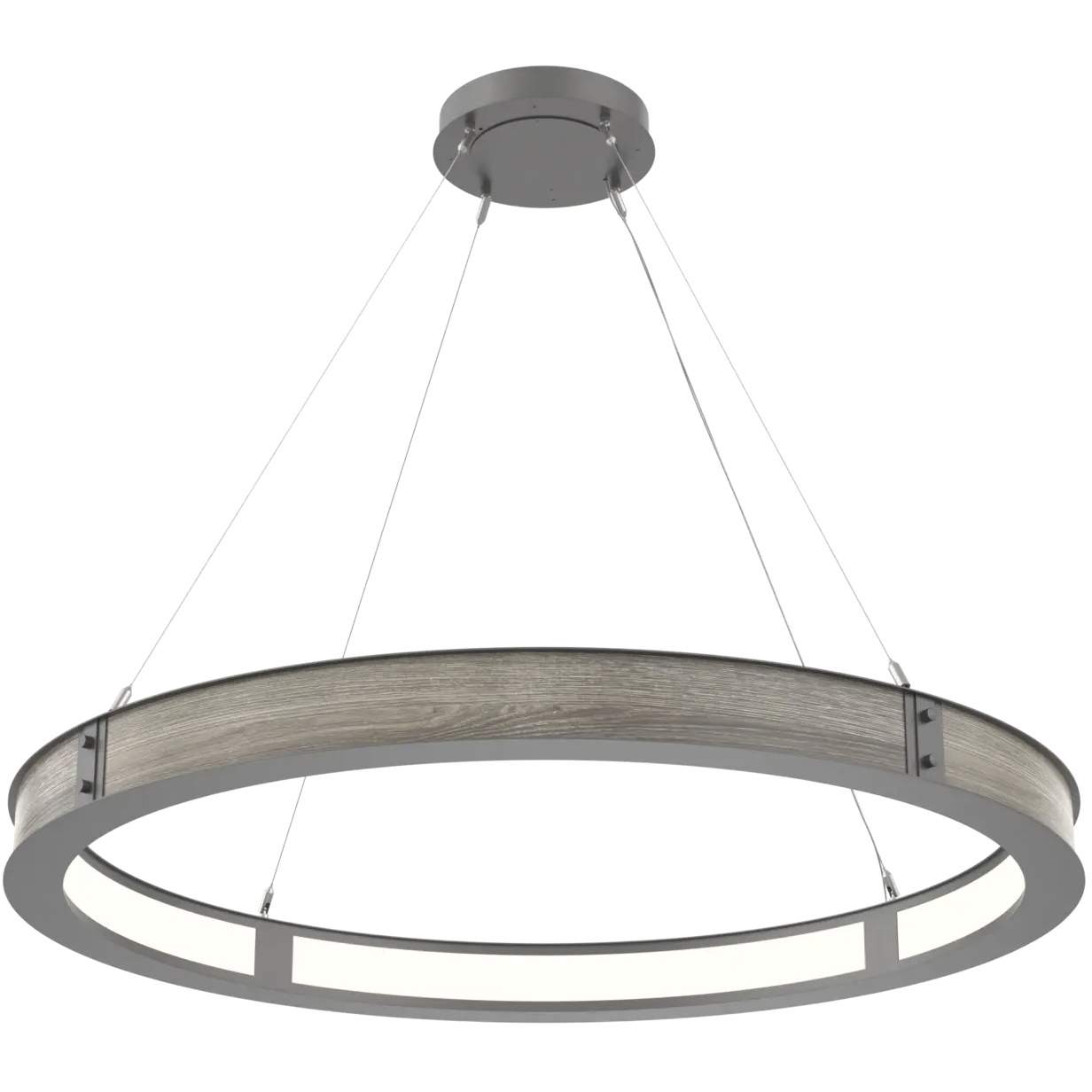 Verona LED 46 inch Graphite with Ash Ring Chandelier Ceiling Light