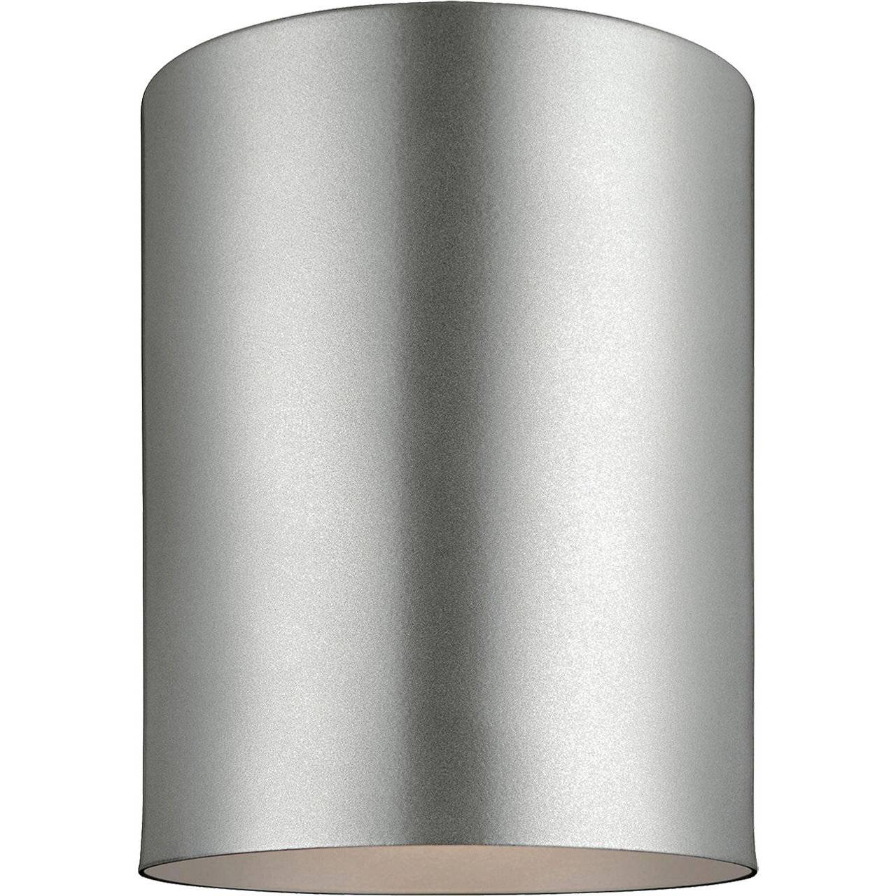 Outdoor Cylinders 1 Light 5.13 inch Painted Brushed Nickel Outdoor Flush Mount