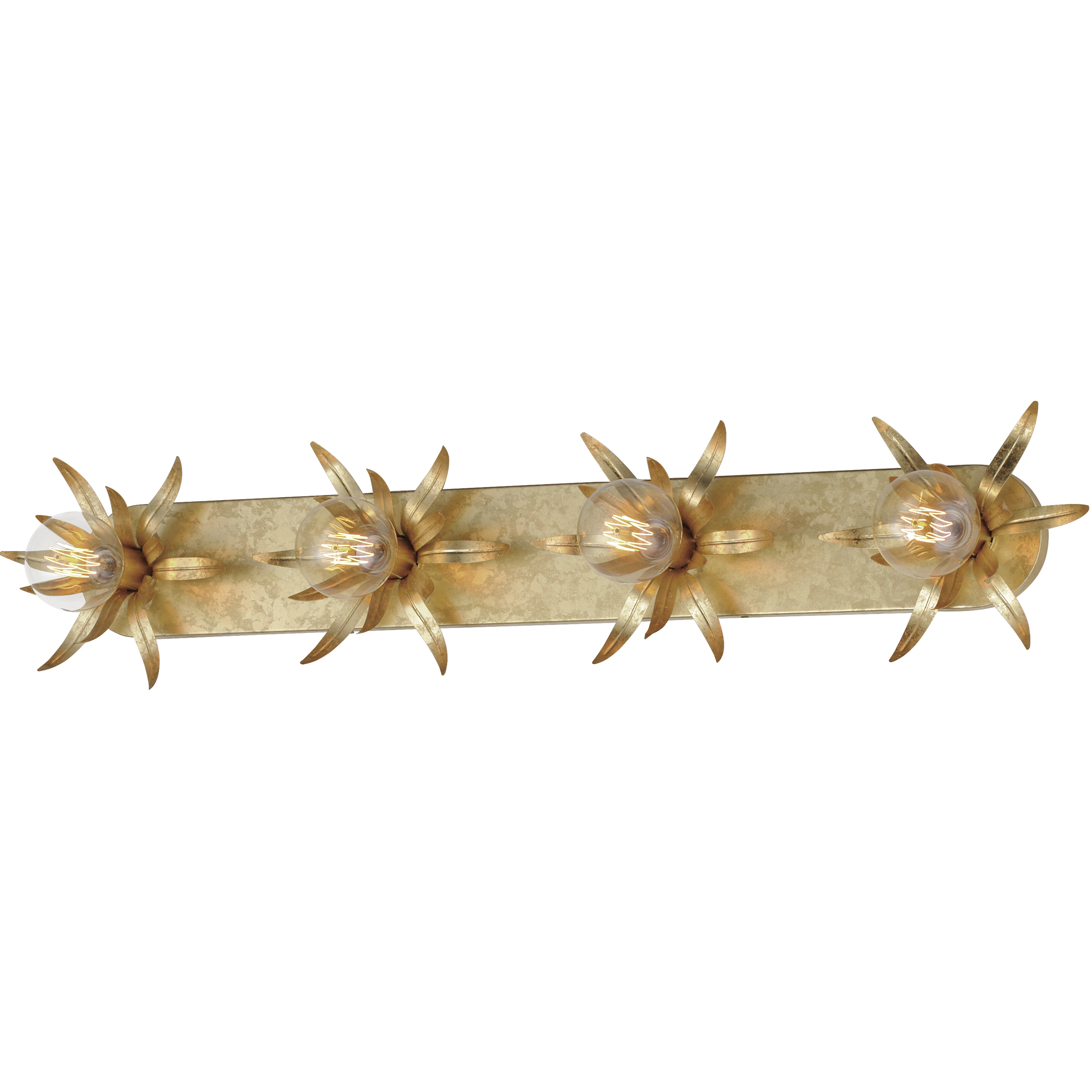 Paloma 4 Light 43 inch Gold Leaf Bath Vanity Wall Light