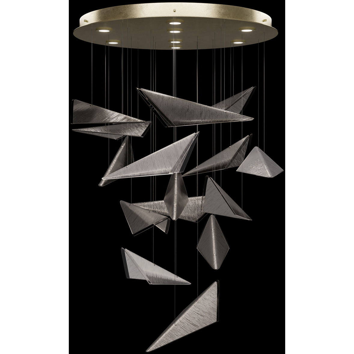 Volo 8 Light 36 inch Gold Pendant Ceiling Light