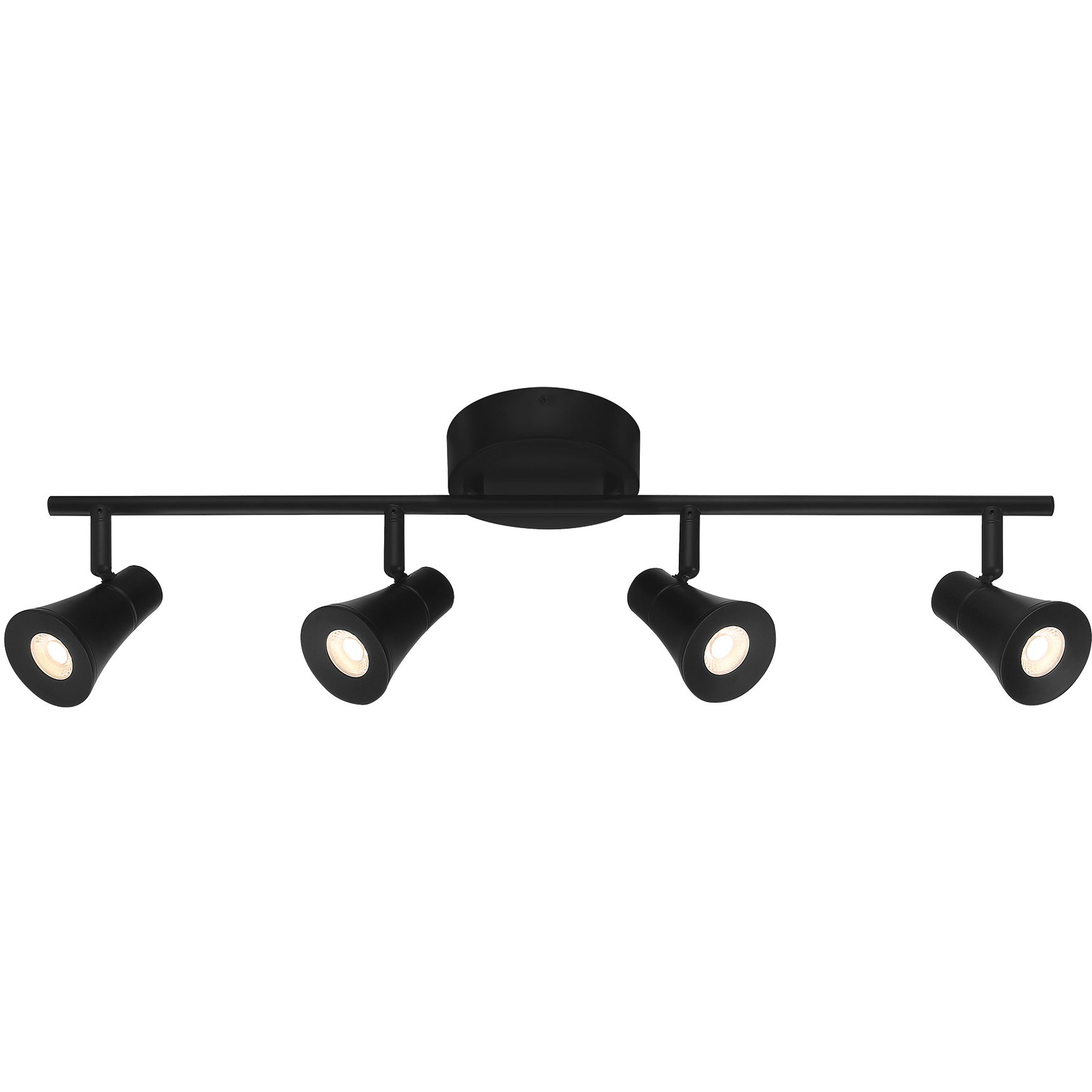 EnviroLite 4 Light 120 Matte Black Track Kit Ceiling Light, Straight Bar