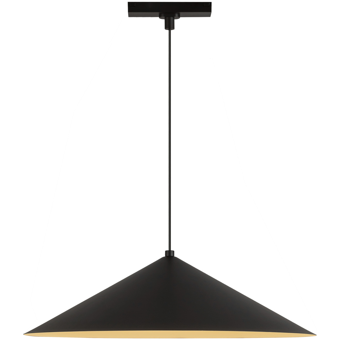 Luiz 48V DC Black Trilo Track Pendant Ceiling Light in 4000K