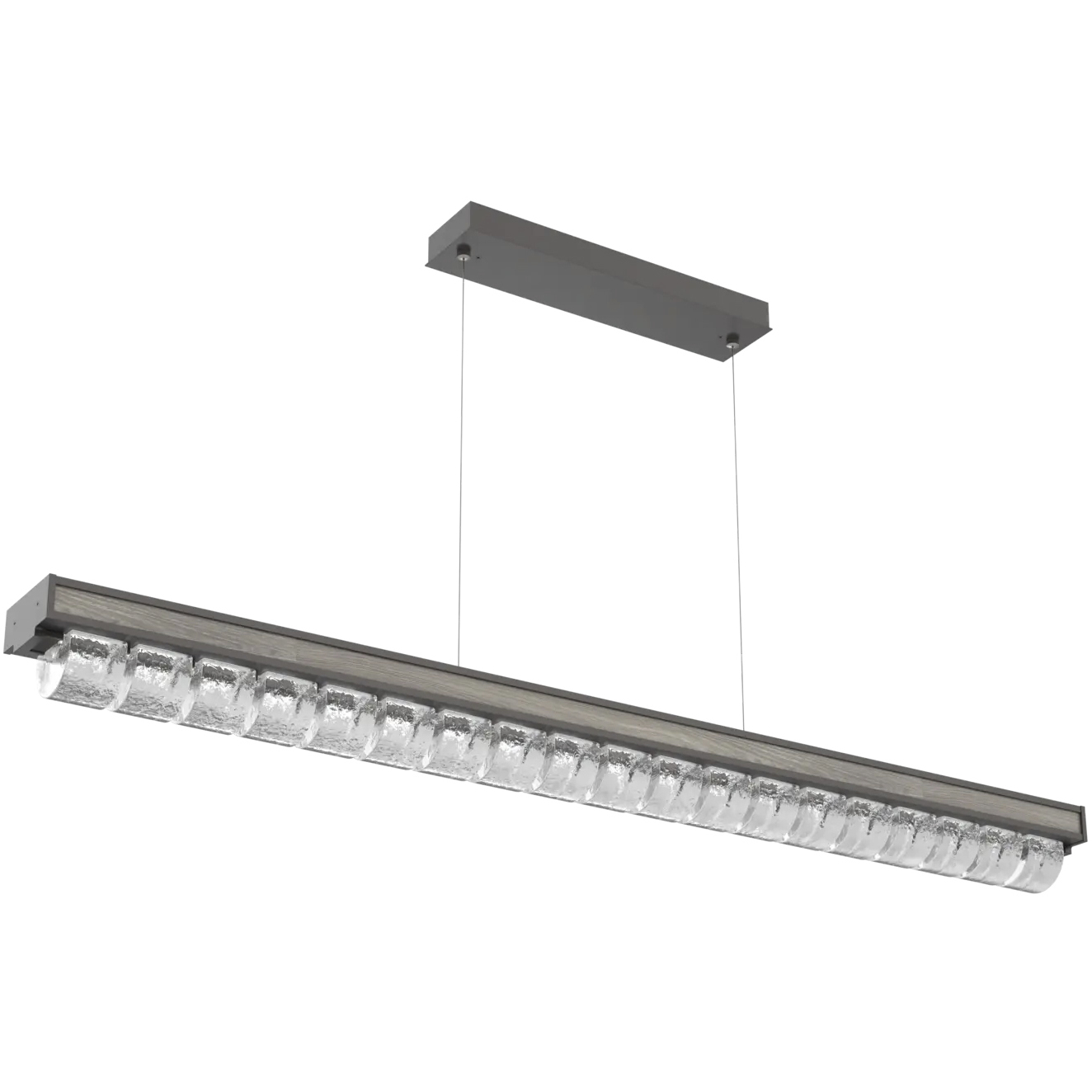 Tessera LED 62.6 inch Graphite with Ash Linear Chandelier Ceiling Light