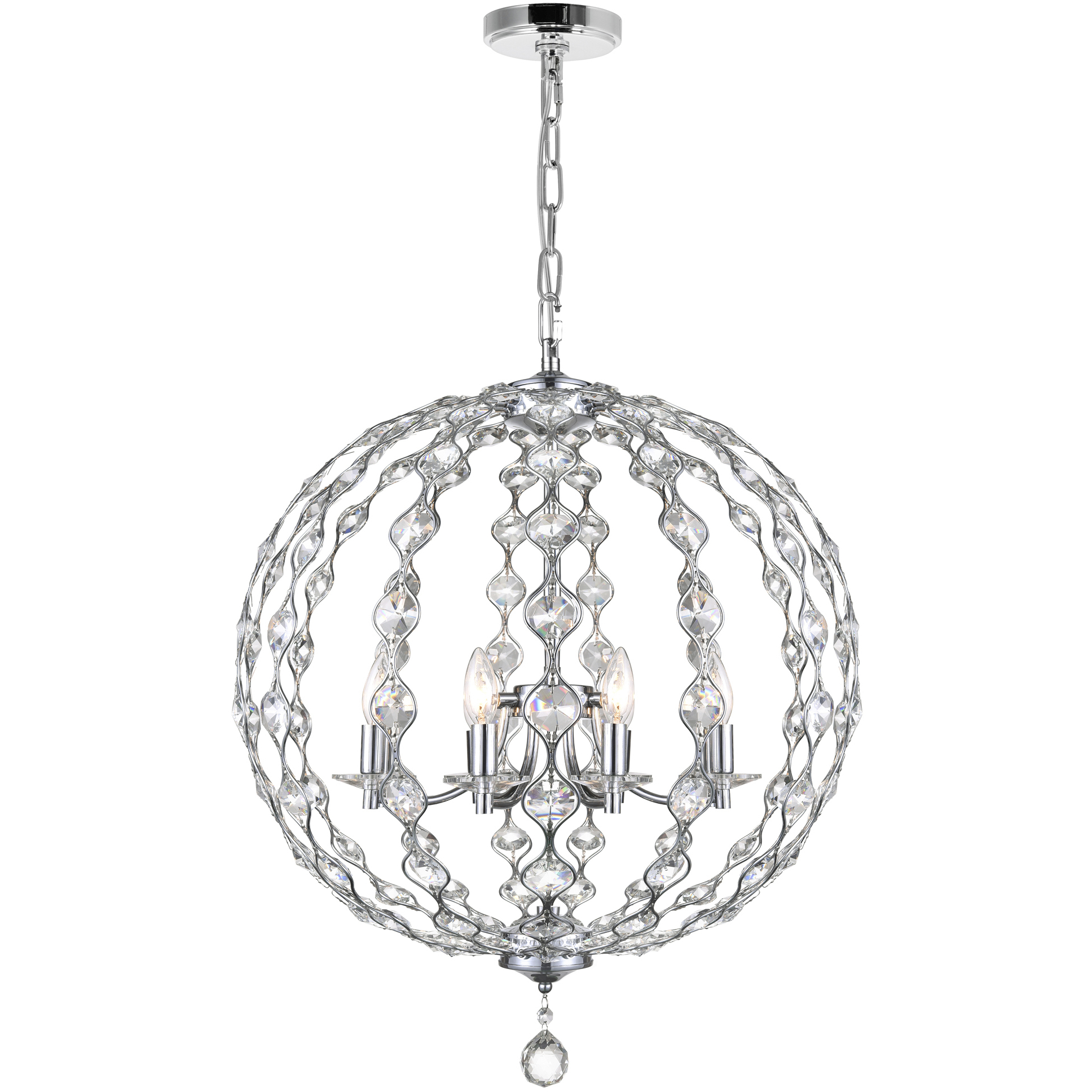 Esia 8 Light 26 inch Chrome Chandelier Ceiling Light