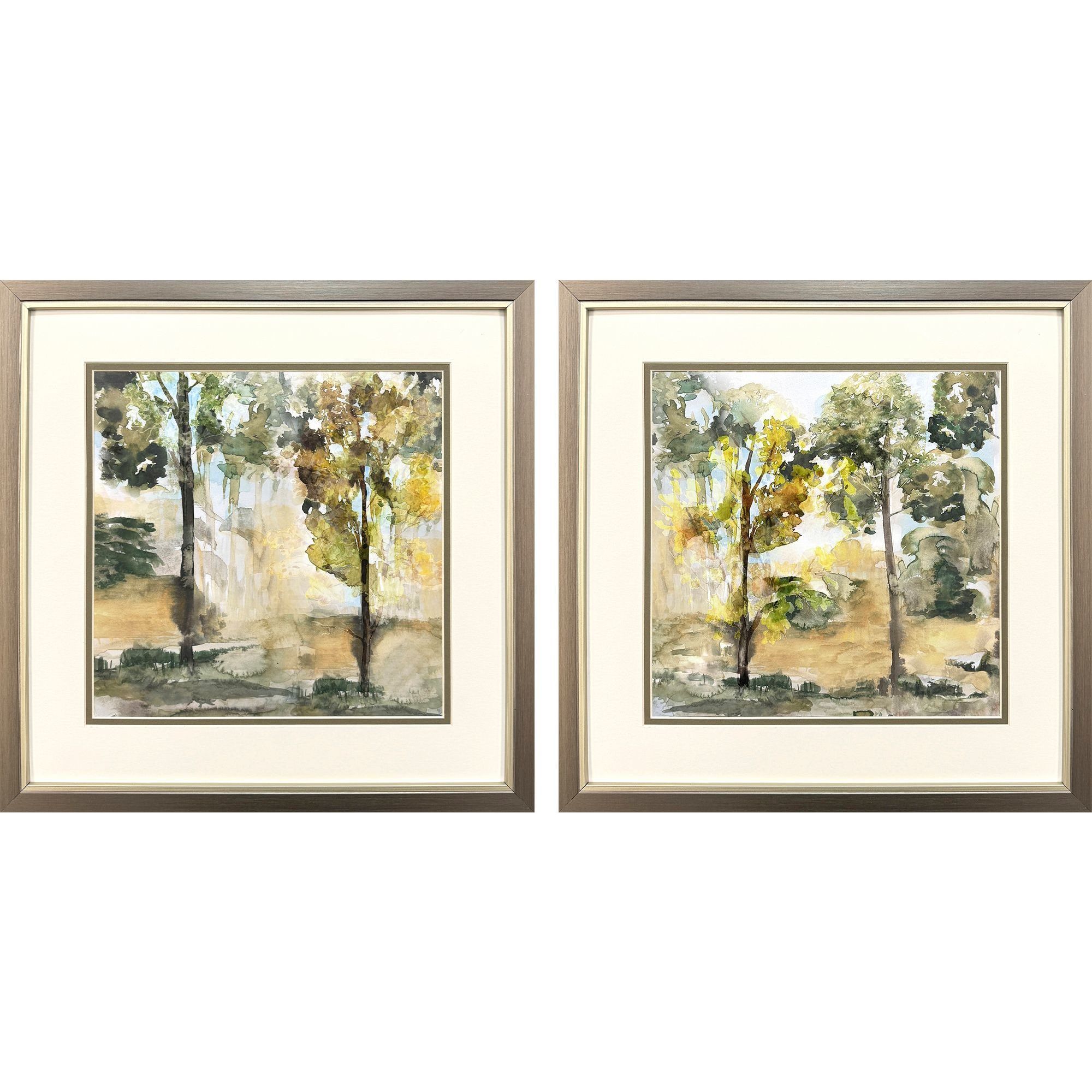 Nearing Autumn Green and Brown Framed Art, Propac