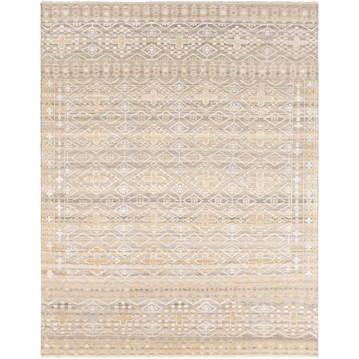 Nobility 108 X 72 inch Tan/Khaki/White/Black Rugs