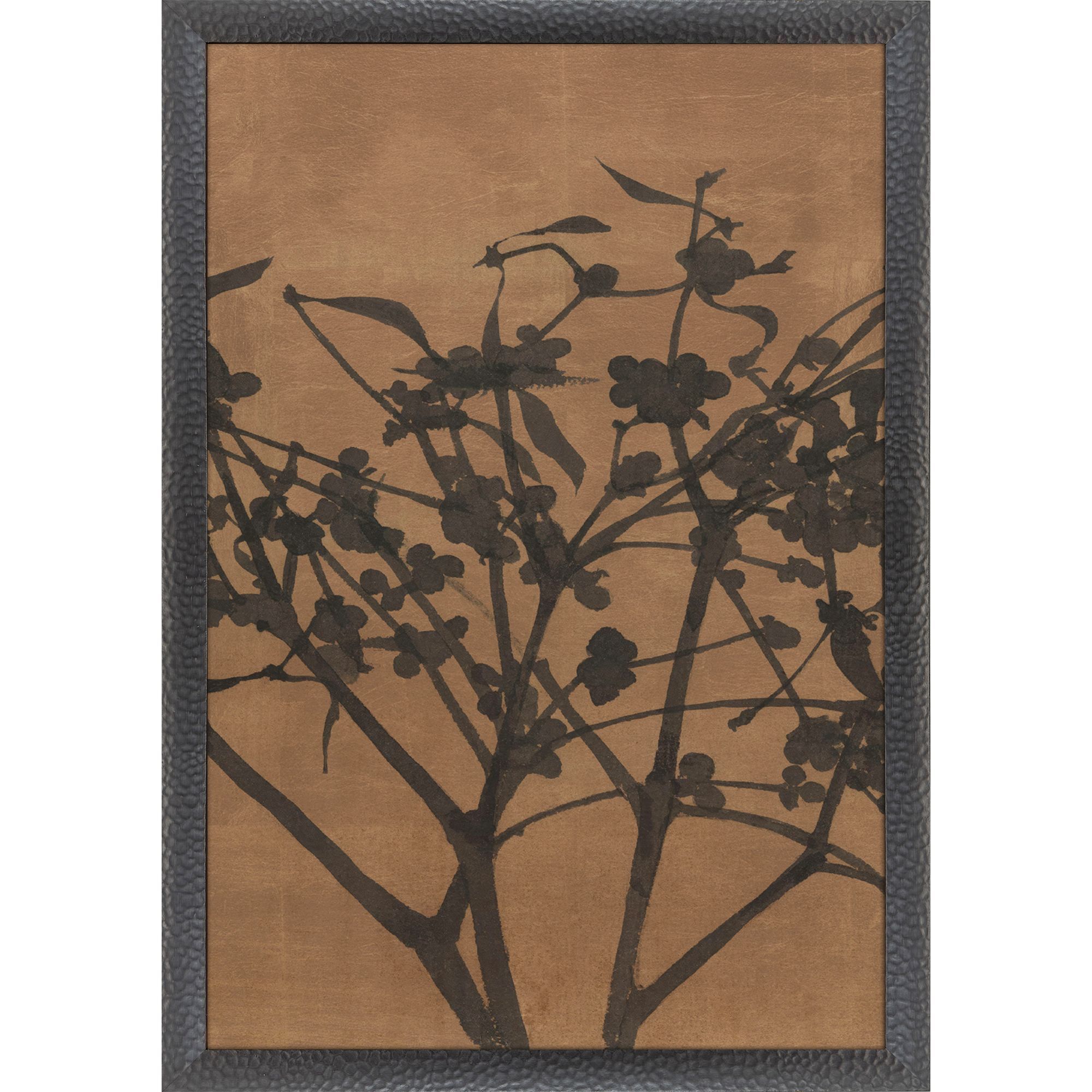 Bloesem Brown and Black Framed Art