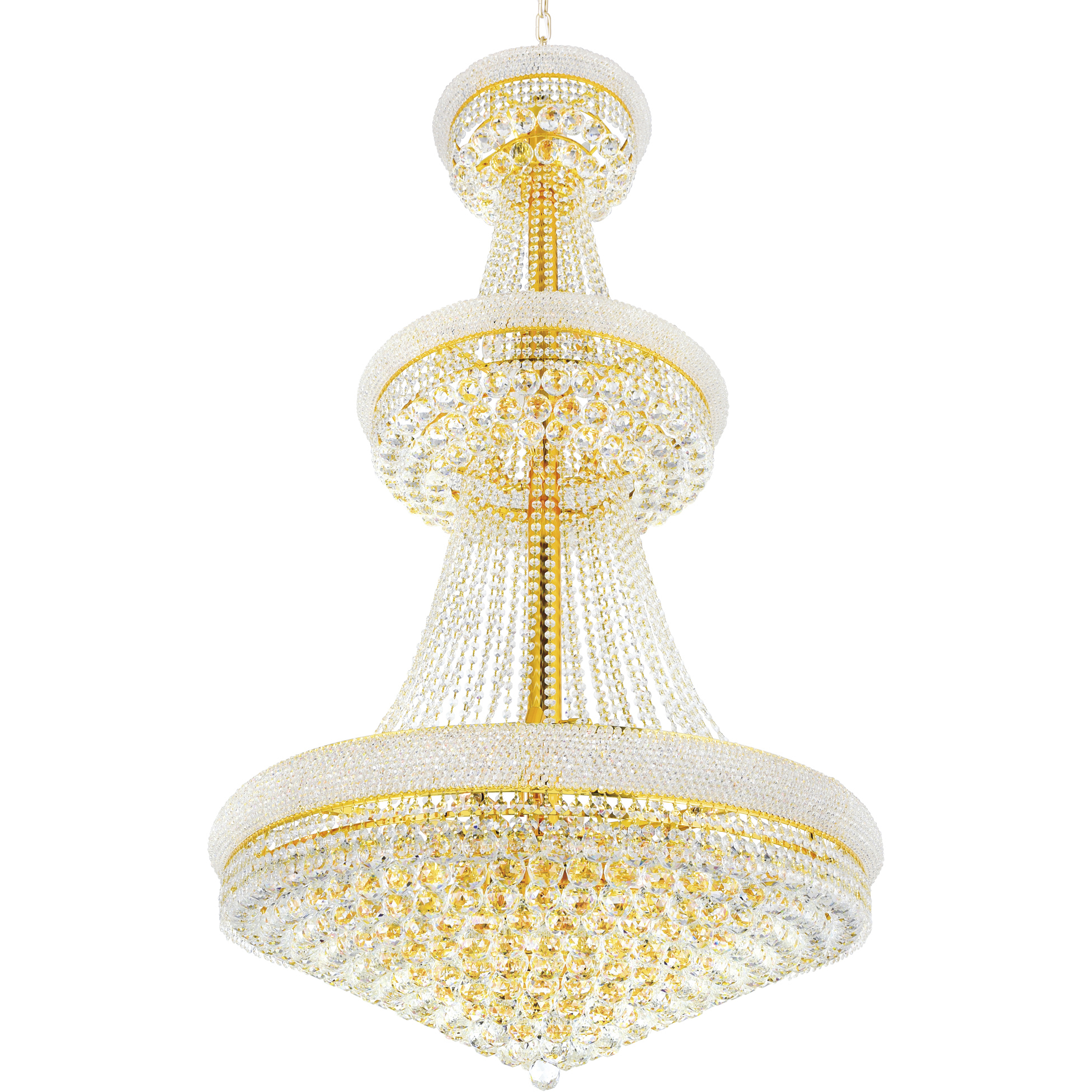 Empire 34 Light 36 inch Gold Down Chandelier Ceiling Light