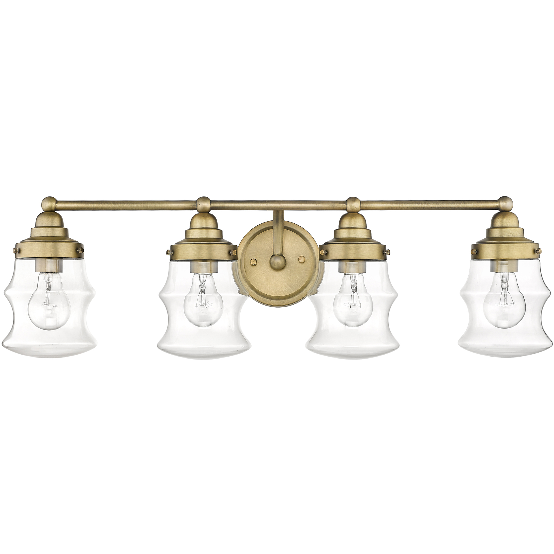 Keal 4 Light 31 inch Antique Brass Vanity Light Wall Light
