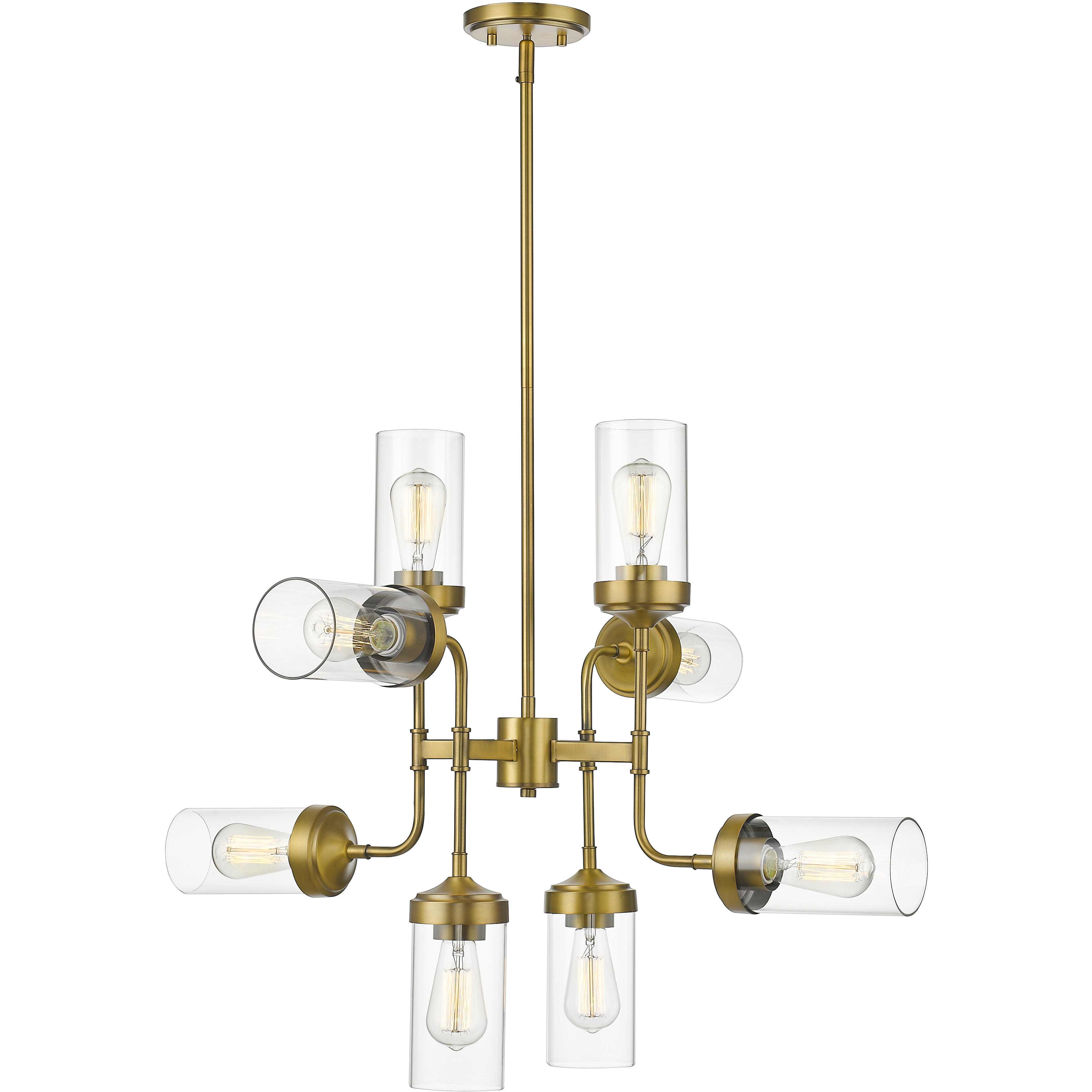 Calliope 8 Light 32 inch Foundry Brass Chandelier Ceiling Light