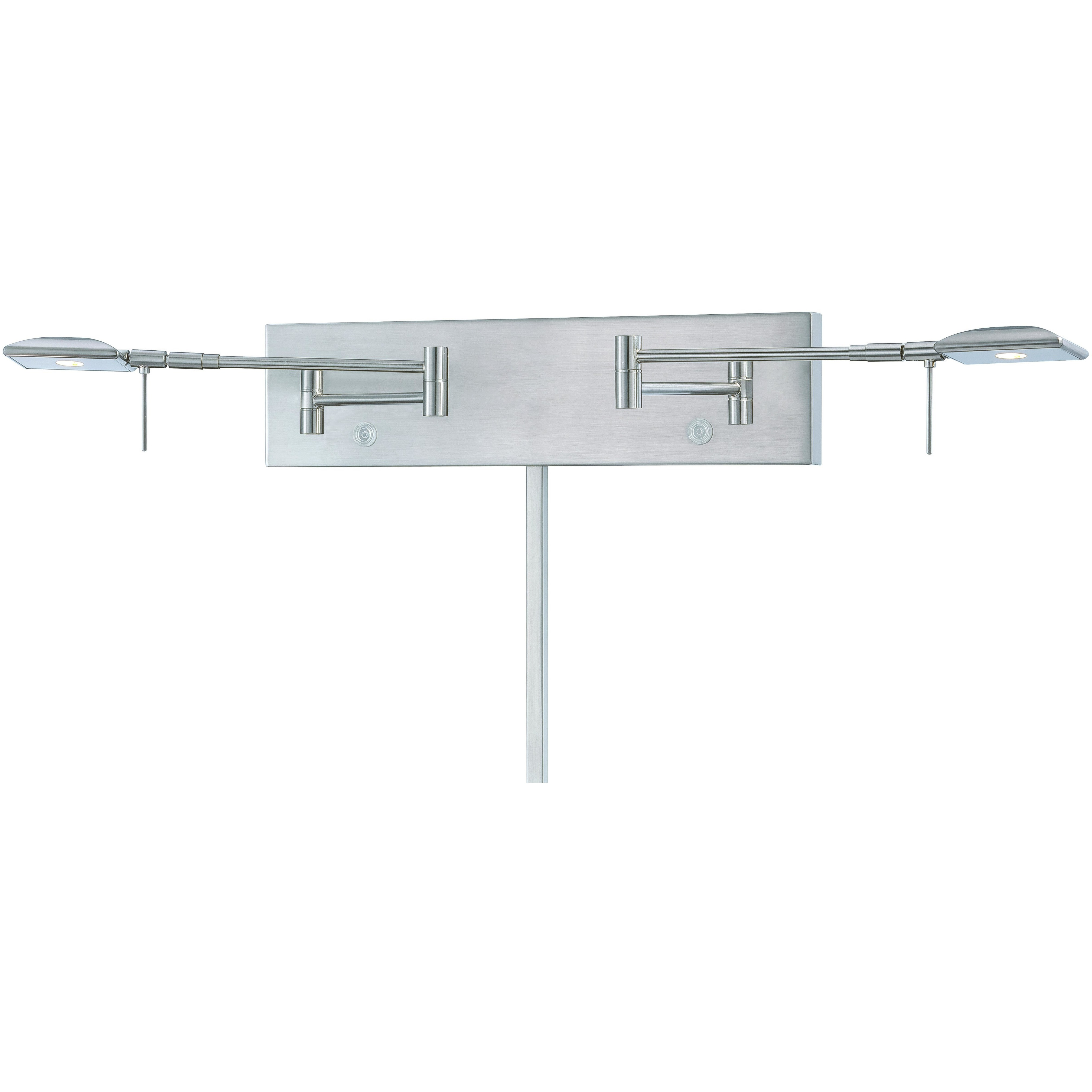 George's Reading Room 3.5 inch 8 watt Brushed Nickel Swing Arm Wall Lamp Wall Light