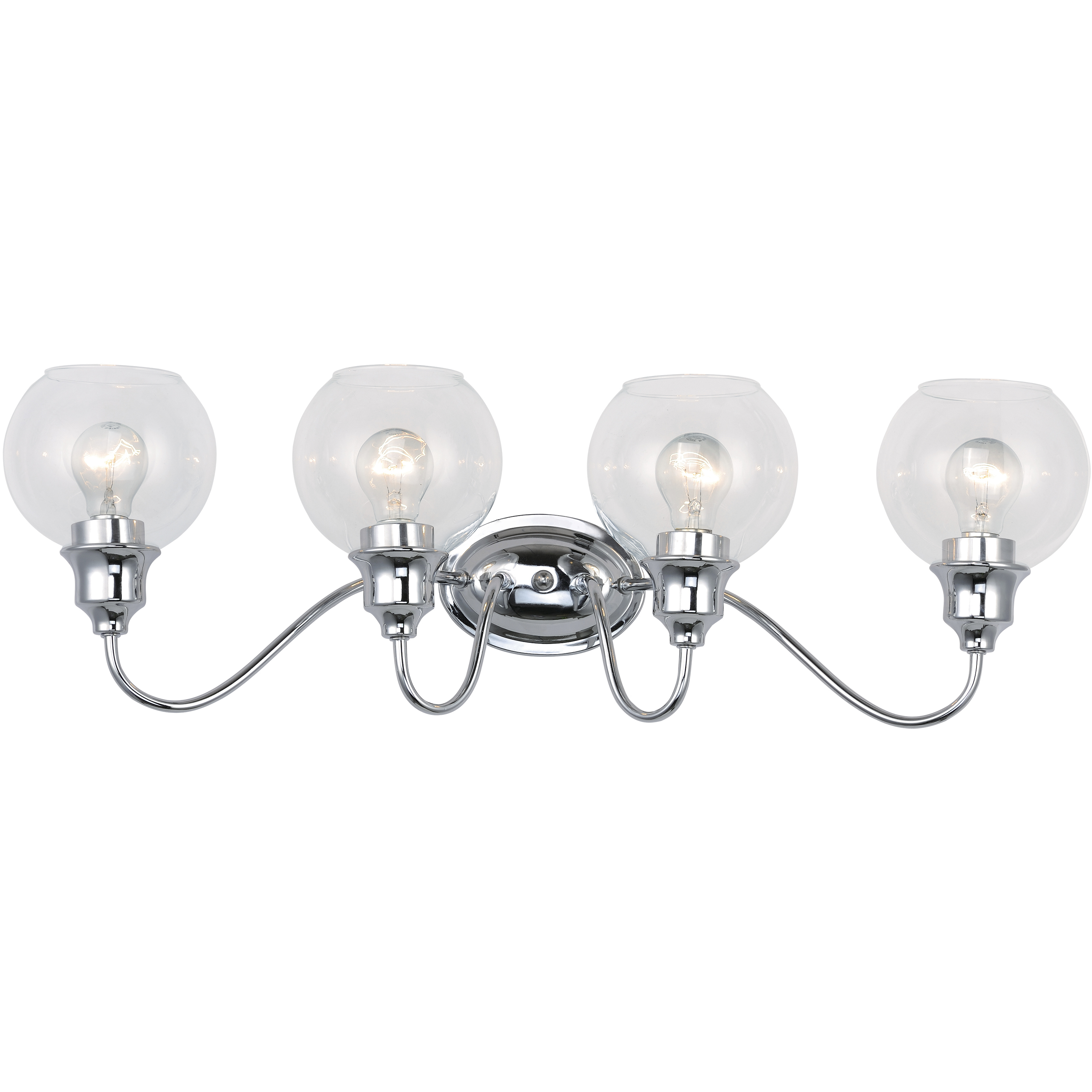 Ballord 4 Light 31 inch Polished Chrome Bath Vanity Wall Light in Clear
