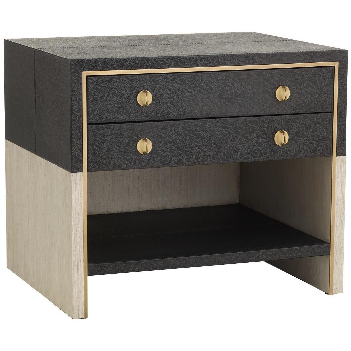 Joplin 28 X 24 inch Black and Smoke with Antique Brass Side Table