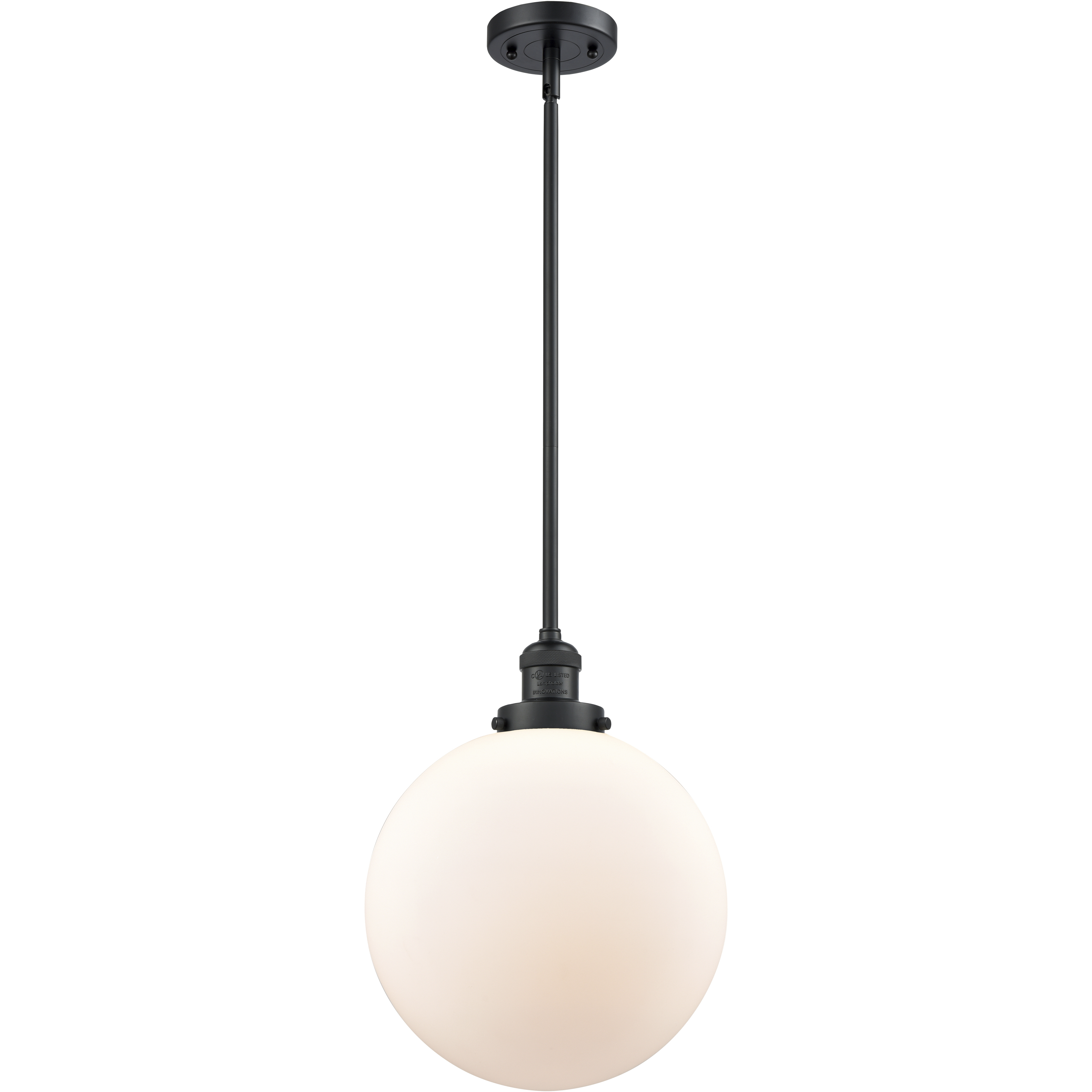Franklin Restoration Beacon LED 12 inch Matte Black Mini Pendant Ceiling Light in Matte White, Franklin Restoration