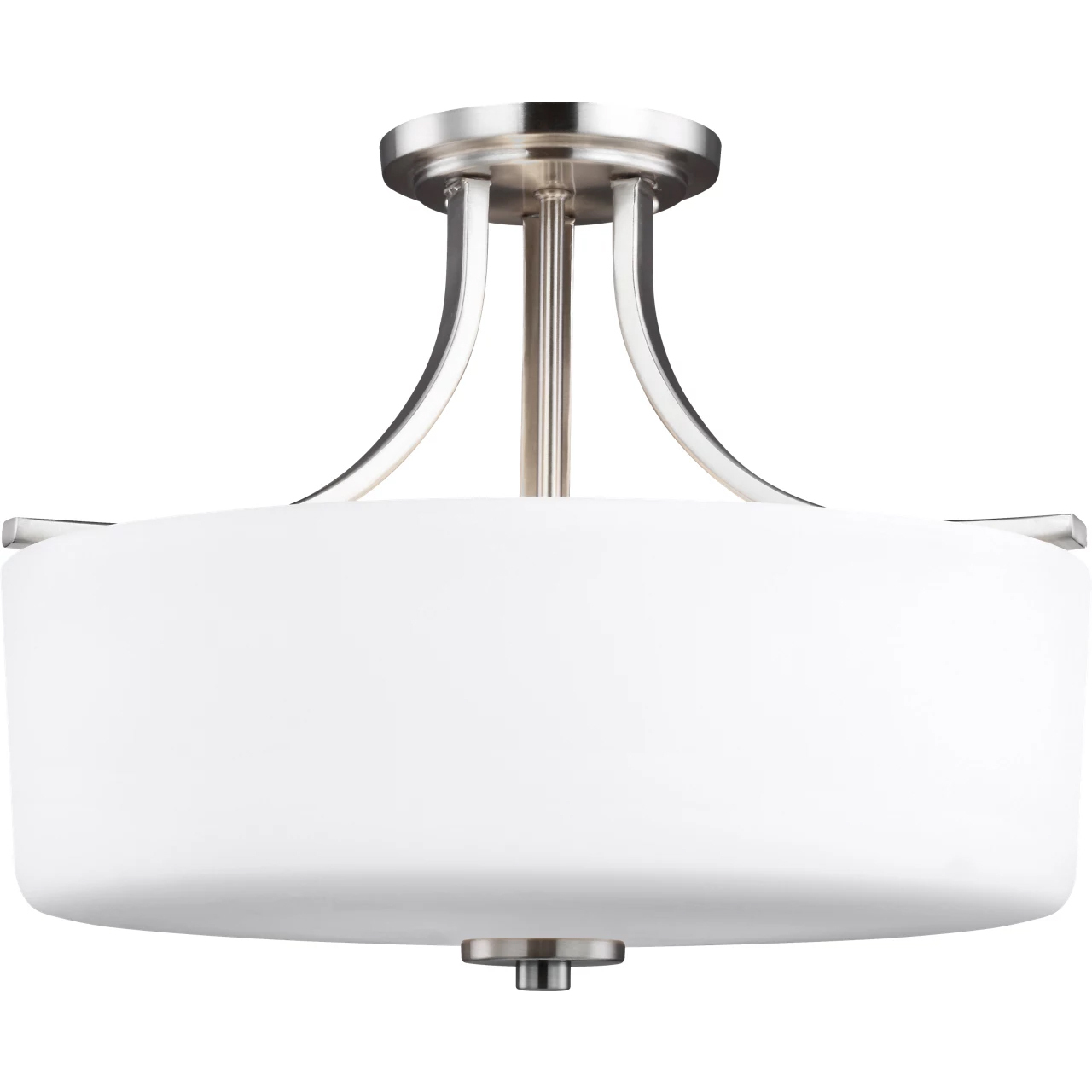 Canfield 3 Light 16 inch Brushed Nickel Semi-Flush Mount Ceiling Light
