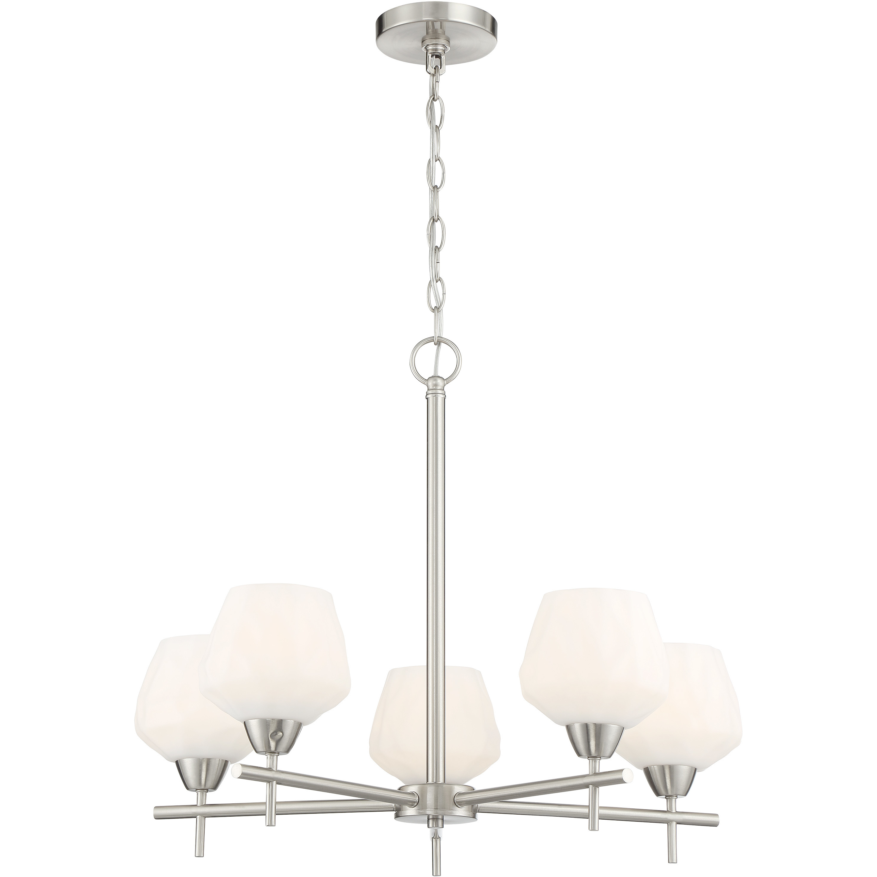 Camrin 5 Light 25 inch Brushed Nickel Chandelier Ceiling Light