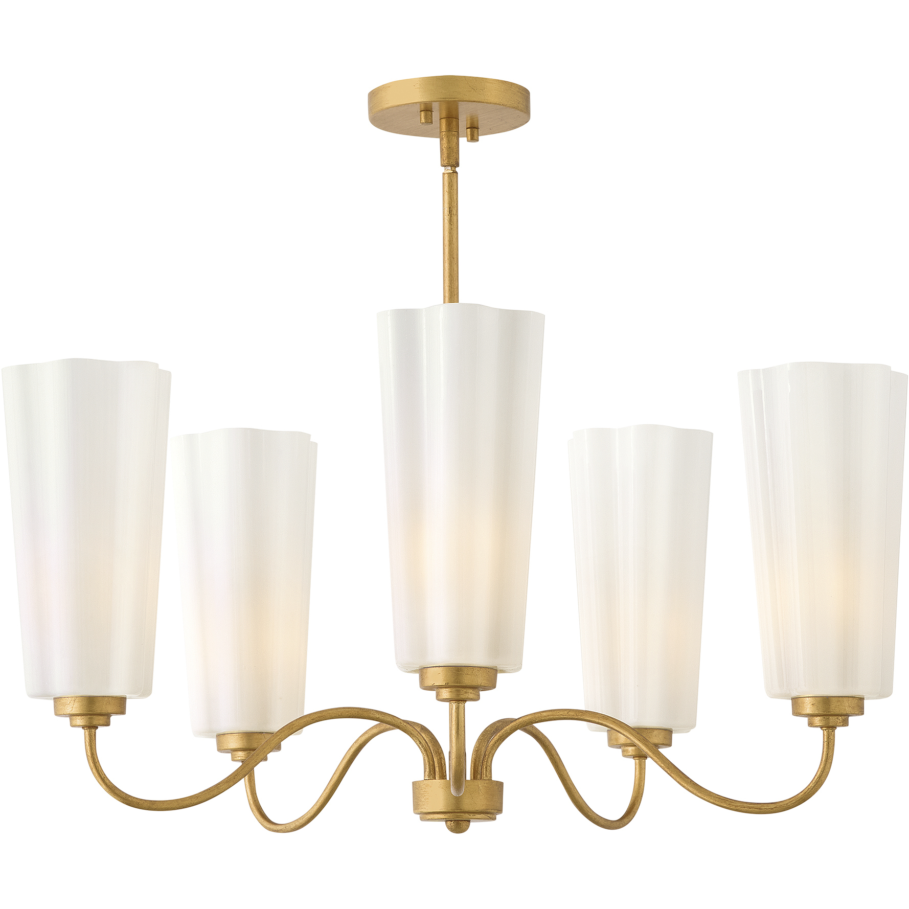 Honey 5 Light 28 inch Distressed Brass Chandelier Ceiling Light