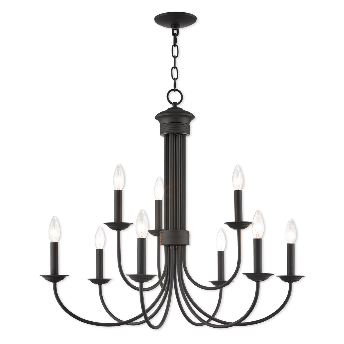 Estate 9 Light 30 inch Bronze Chandelier Ceiling Light