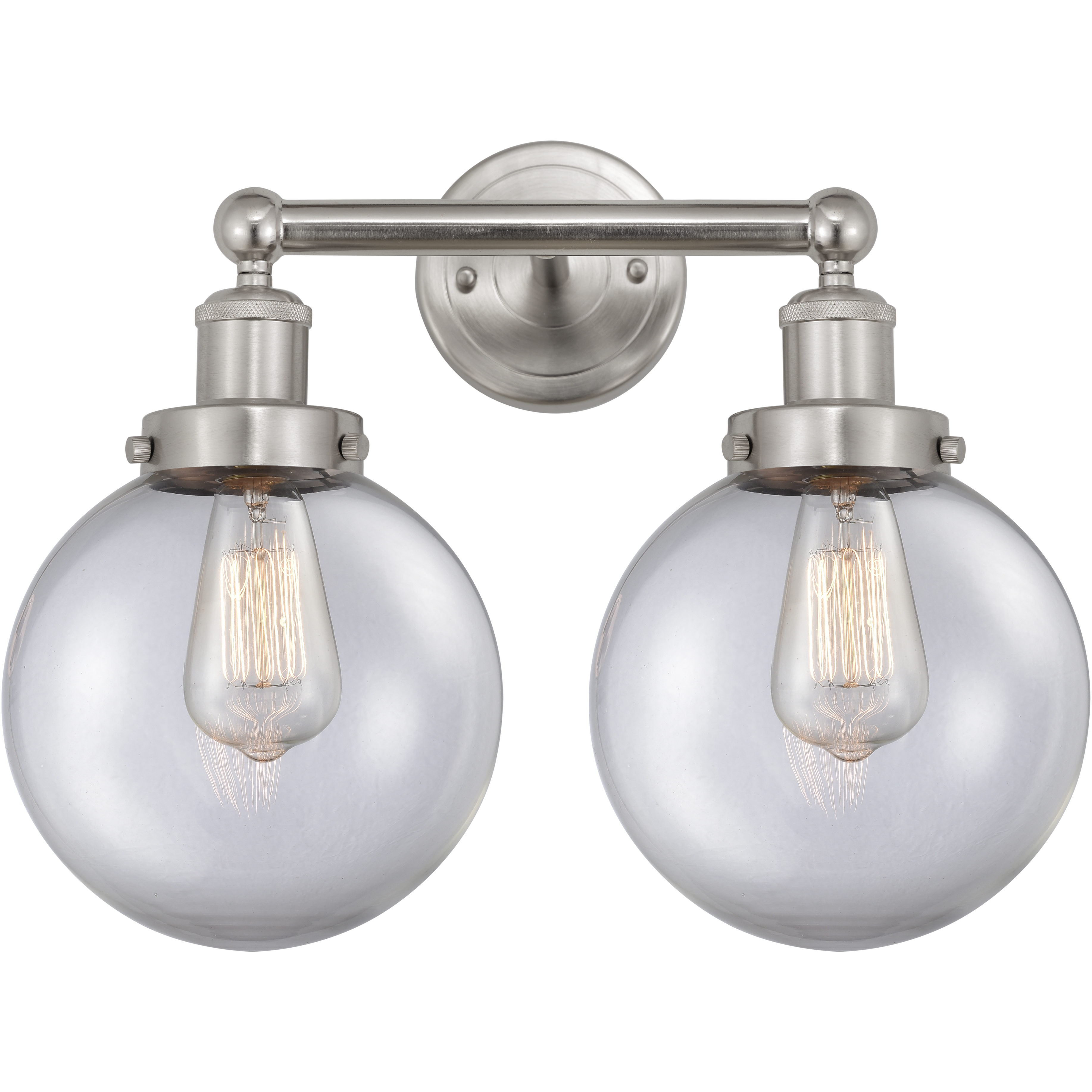 Beacon 2 Light 15.5 inch Brushed Satin Nickel Bath Vanity Light Wall Light