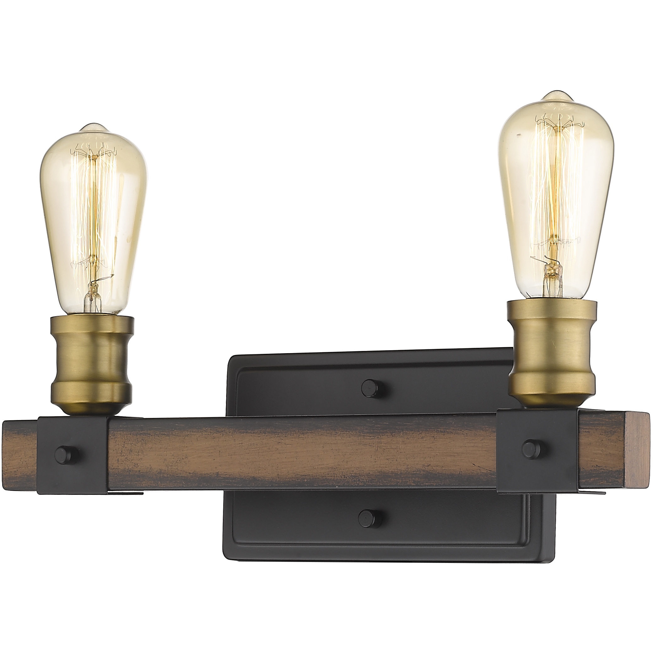 Kirkland 2 Light 14 inch Rustic Mahogany Vanity Wall Light